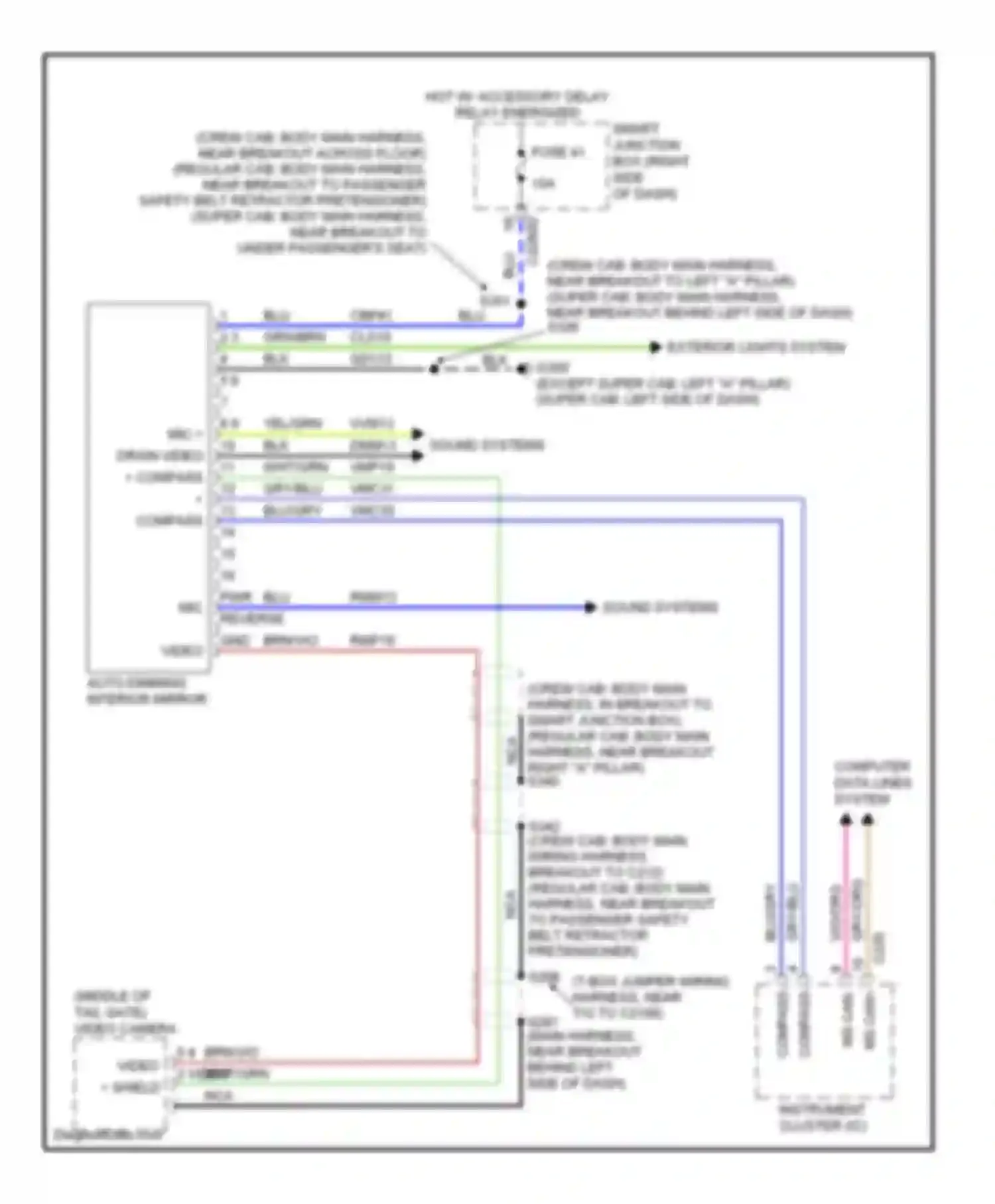 Pickup F350 Super Duty Ford  (1999-2012): Electrochromic mirror circuit, with video