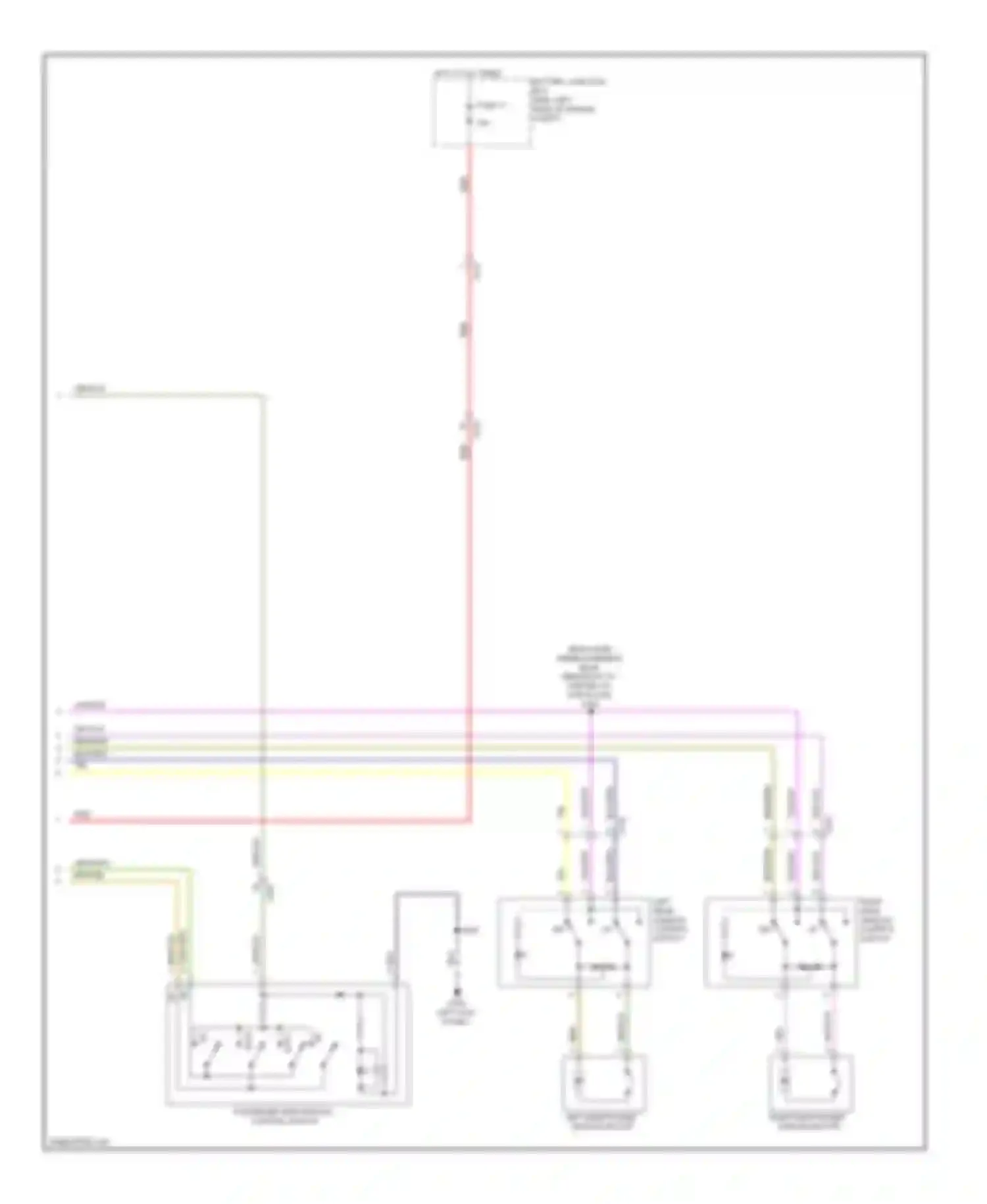 Pickup F350 Super Duty Ford  (1999-2012): Power windows circuit, crew cab with window one touch (2 of 2)