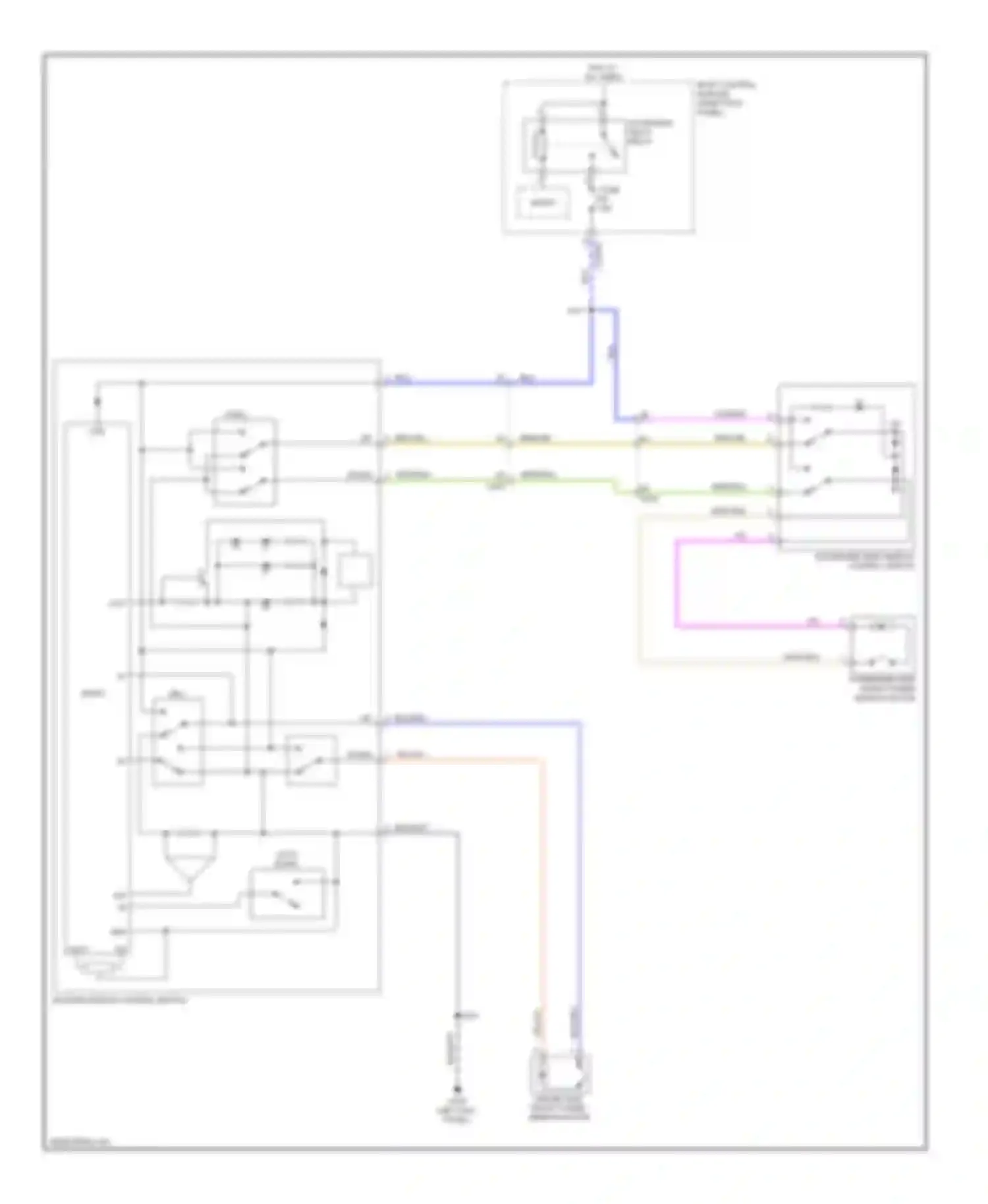 Pickup F350 Super Duty Ford  (1999-2012): Power windows circuit, except crew cab without window one touch