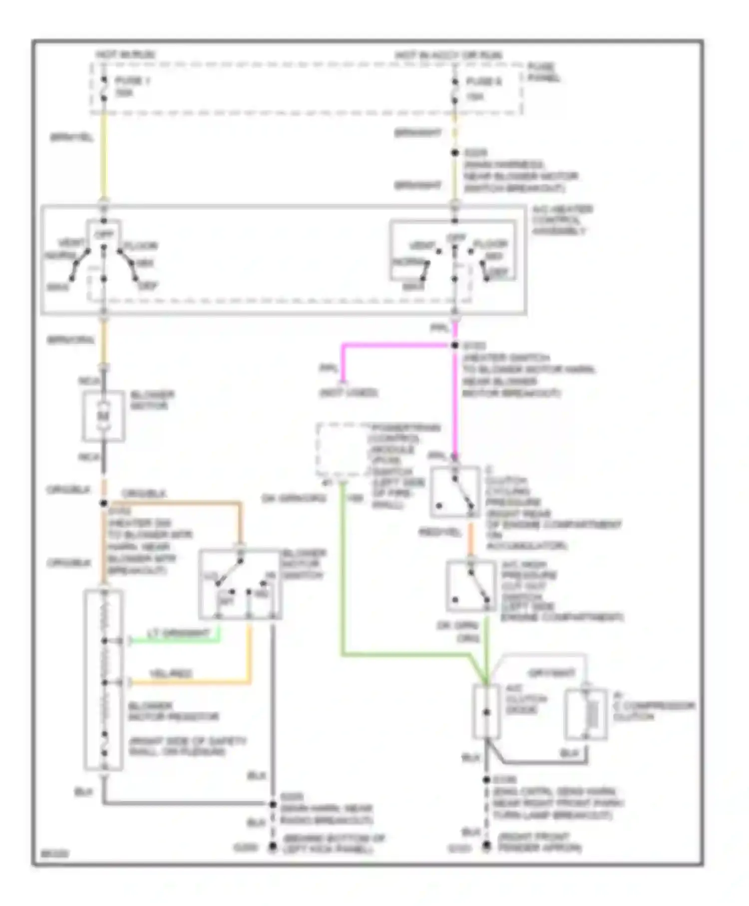 Pickup F350 Ford  (1996-1997): 7.3l di turbo diesel, a/c circuit