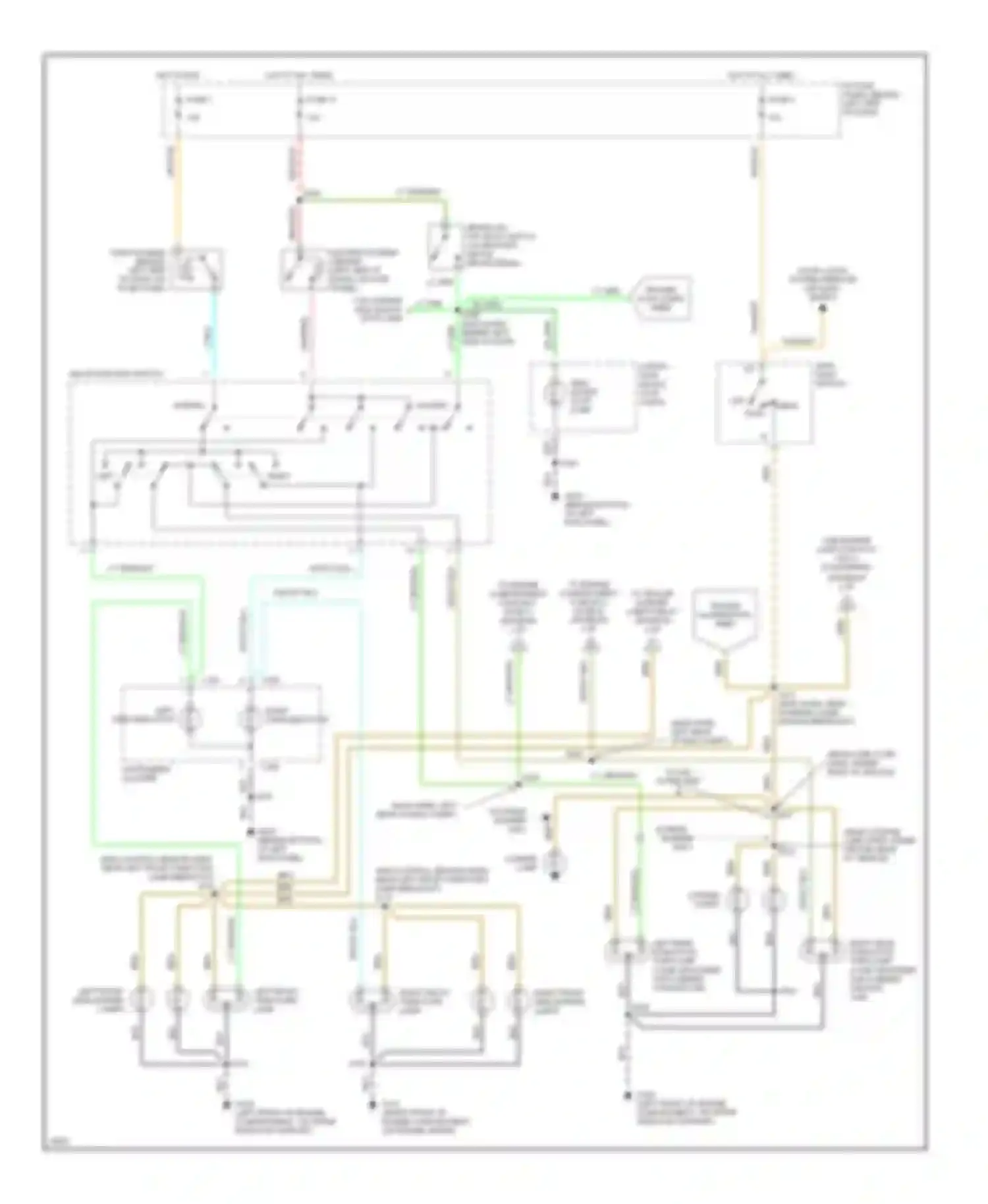 Pickup F350 Ford  (1996-1997): Exterior lamps circuit (1 of 2)