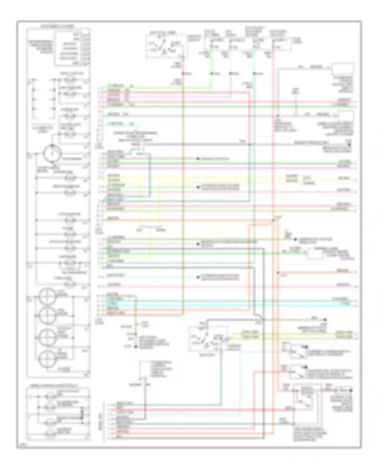 Pickup F350 Ford  (1996-1997): Instrument cluster circuit (1 of 2)