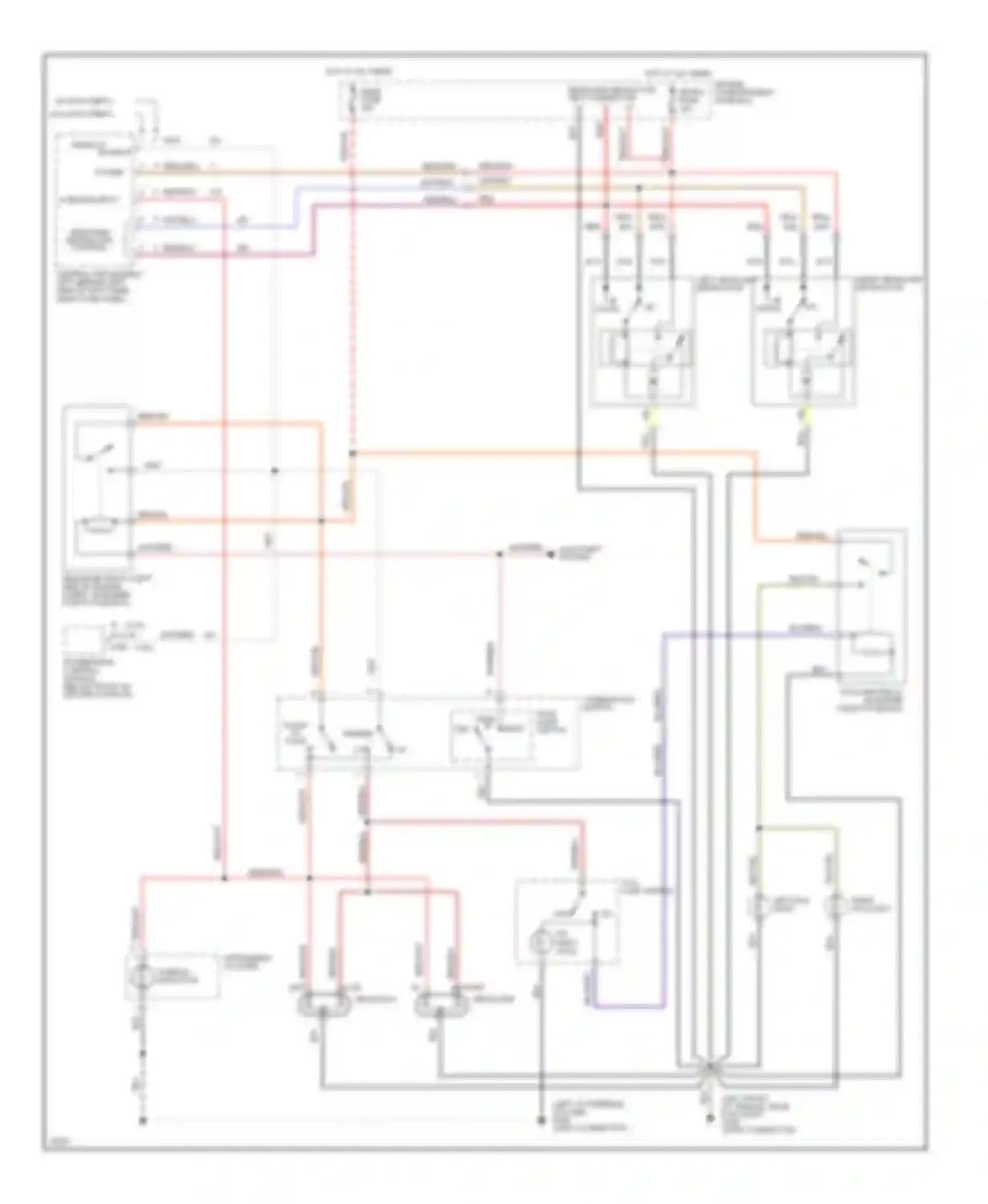 Probe Ford II (1992-1997): Headlamps/fog lamps circuit, without drl