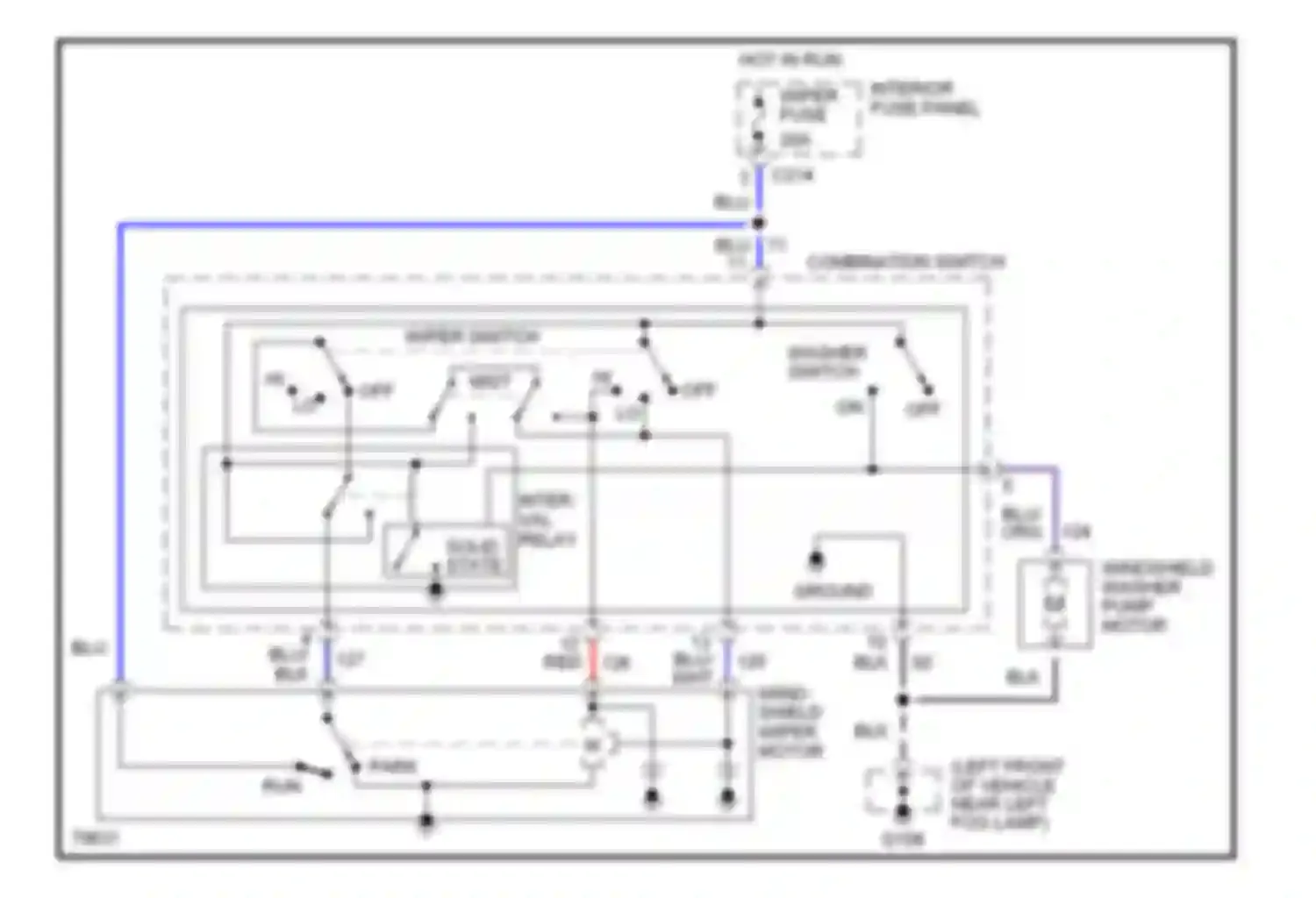 Probe Ford II (1992-1997): 2-speed wiper/washer circuit