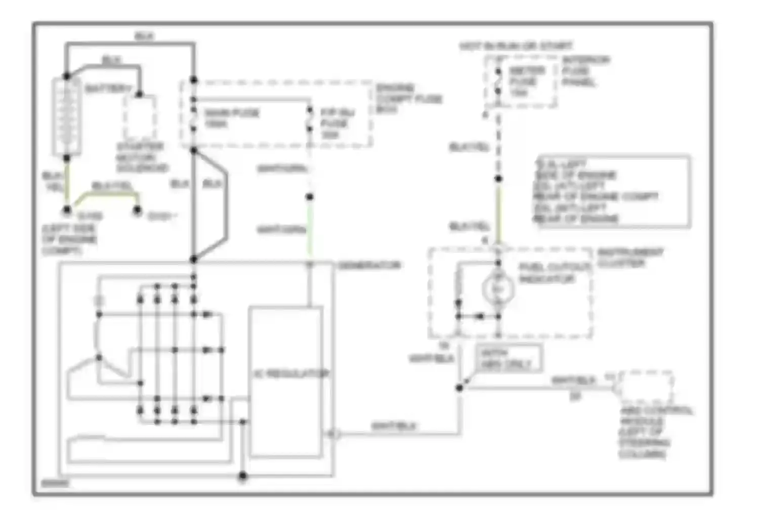 Wiring diagram abs control module for Ford Probe II (1992-1997) (1 of 1)