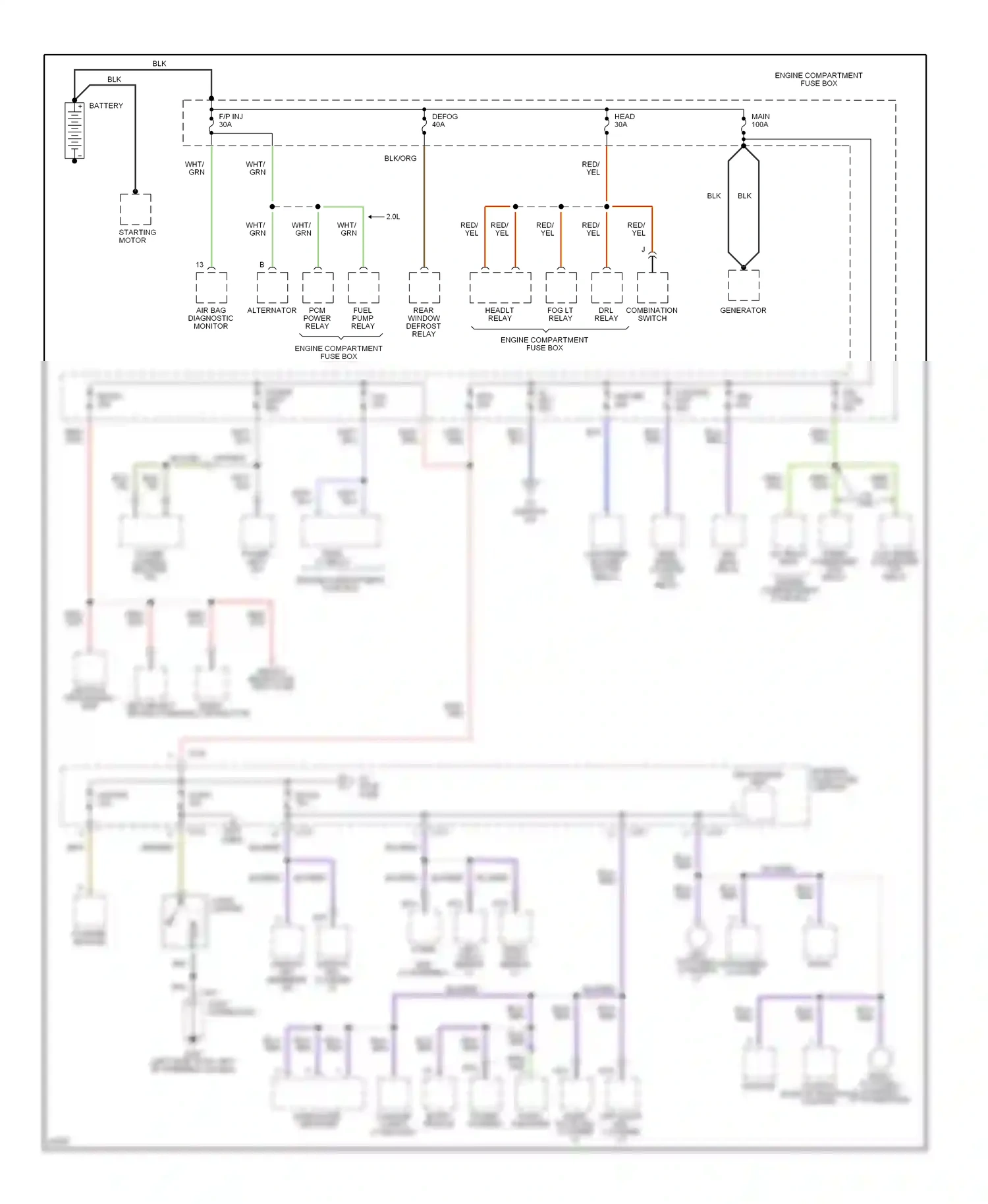 Ford Probe II (1992-1997) btn wiring diagram  (1 of 1)