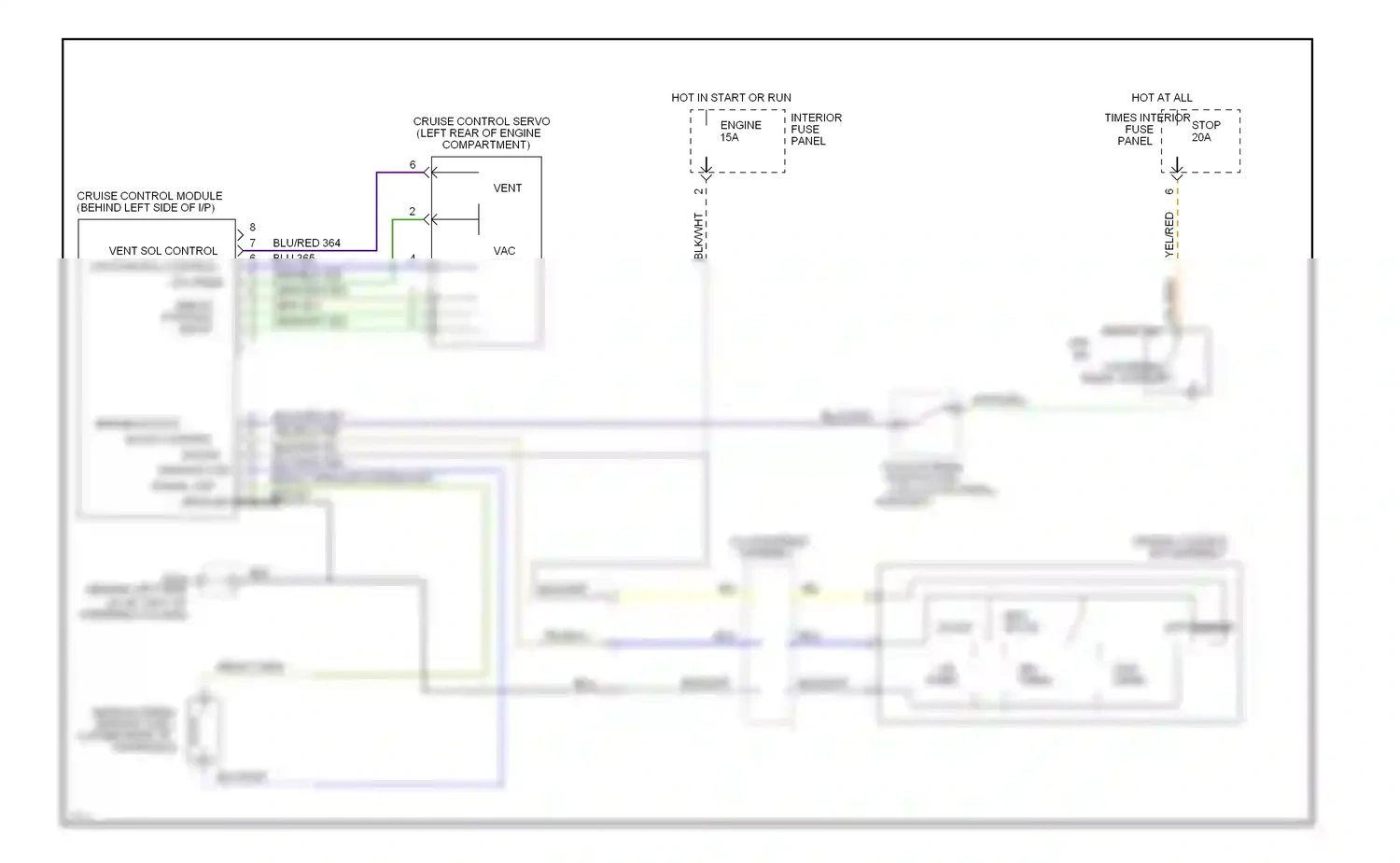 Ford Probe II (1992-1997) engine wiring diagram  (1 of 4)
