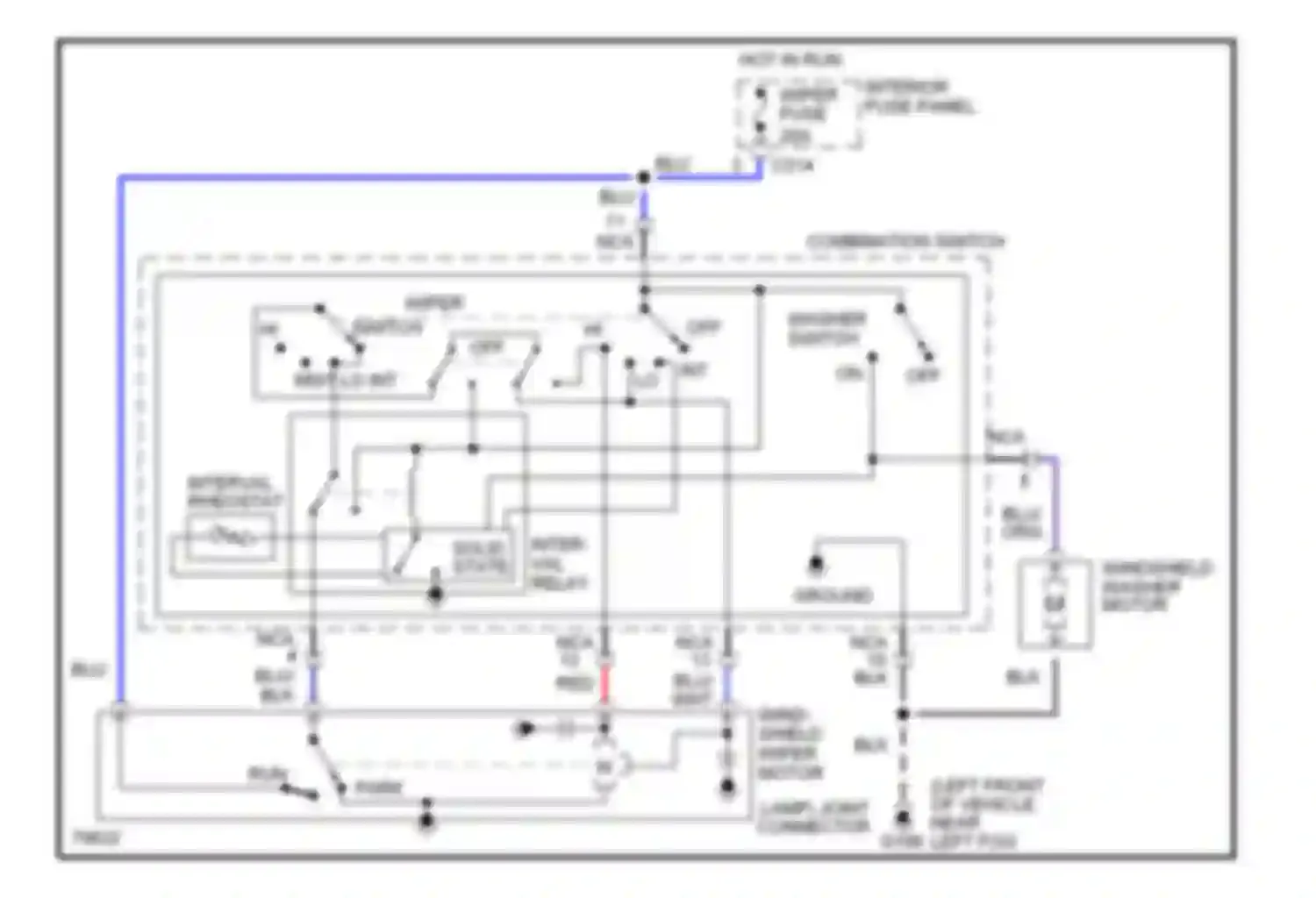 Wiring diagram inter- val relay solid state for Ford Probe II (1992-1997) (1 of 1)