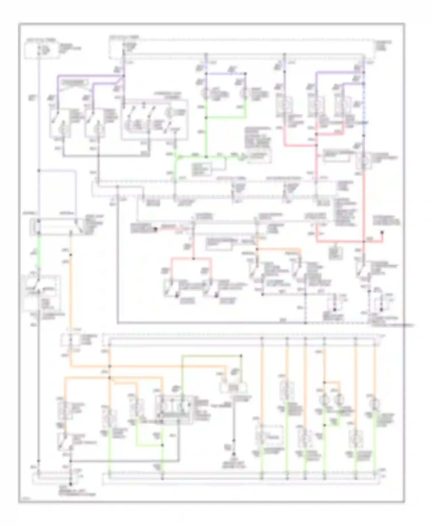 Wiring diagram left footwell courtesy lamp for Ford Probe II (1992-1997) (1 of 1)