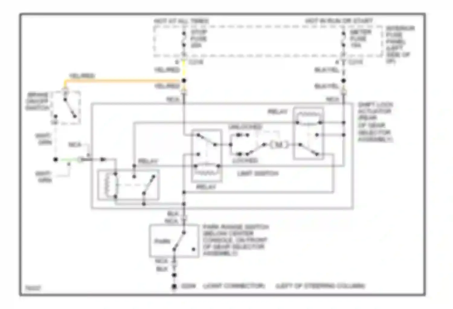 Wiring diagram relay a for Ford Probe II (1992-1997) (1 of 1)