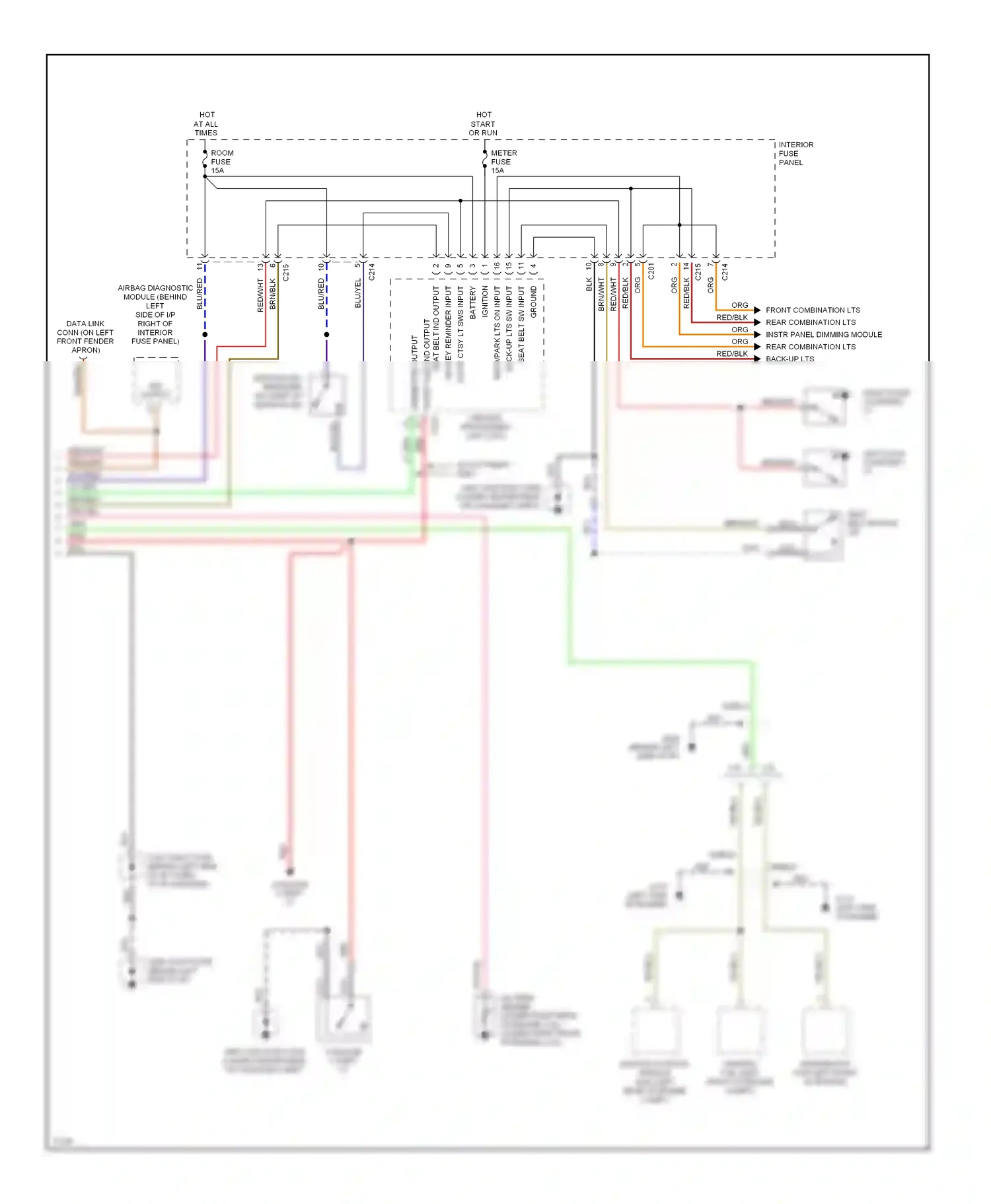 Ford Probe II (1992-1997) shield wiring diagram  (1 of 1)