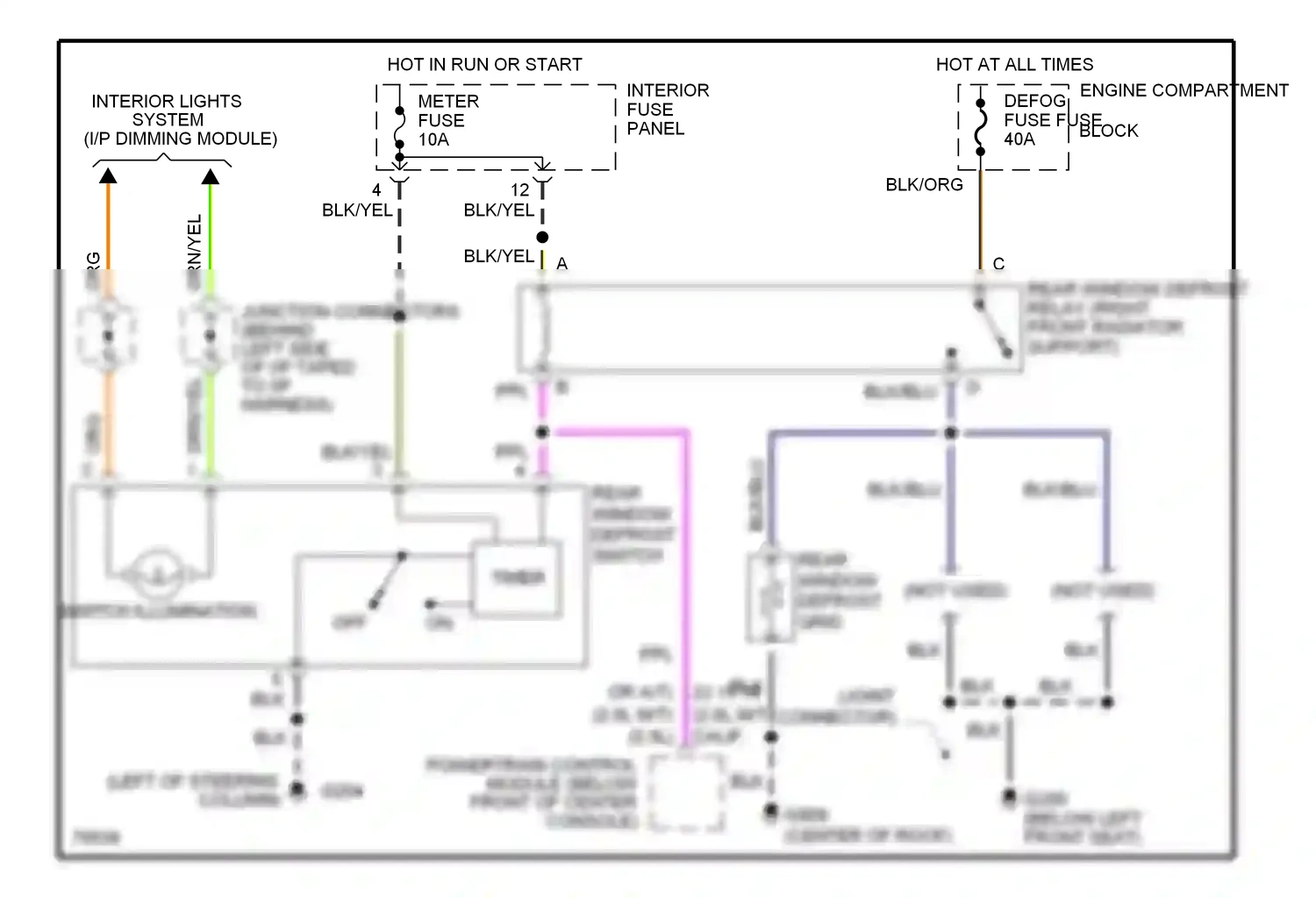 Ford Probe II (1992-1997) timer wiring diagram  (1 of 1)