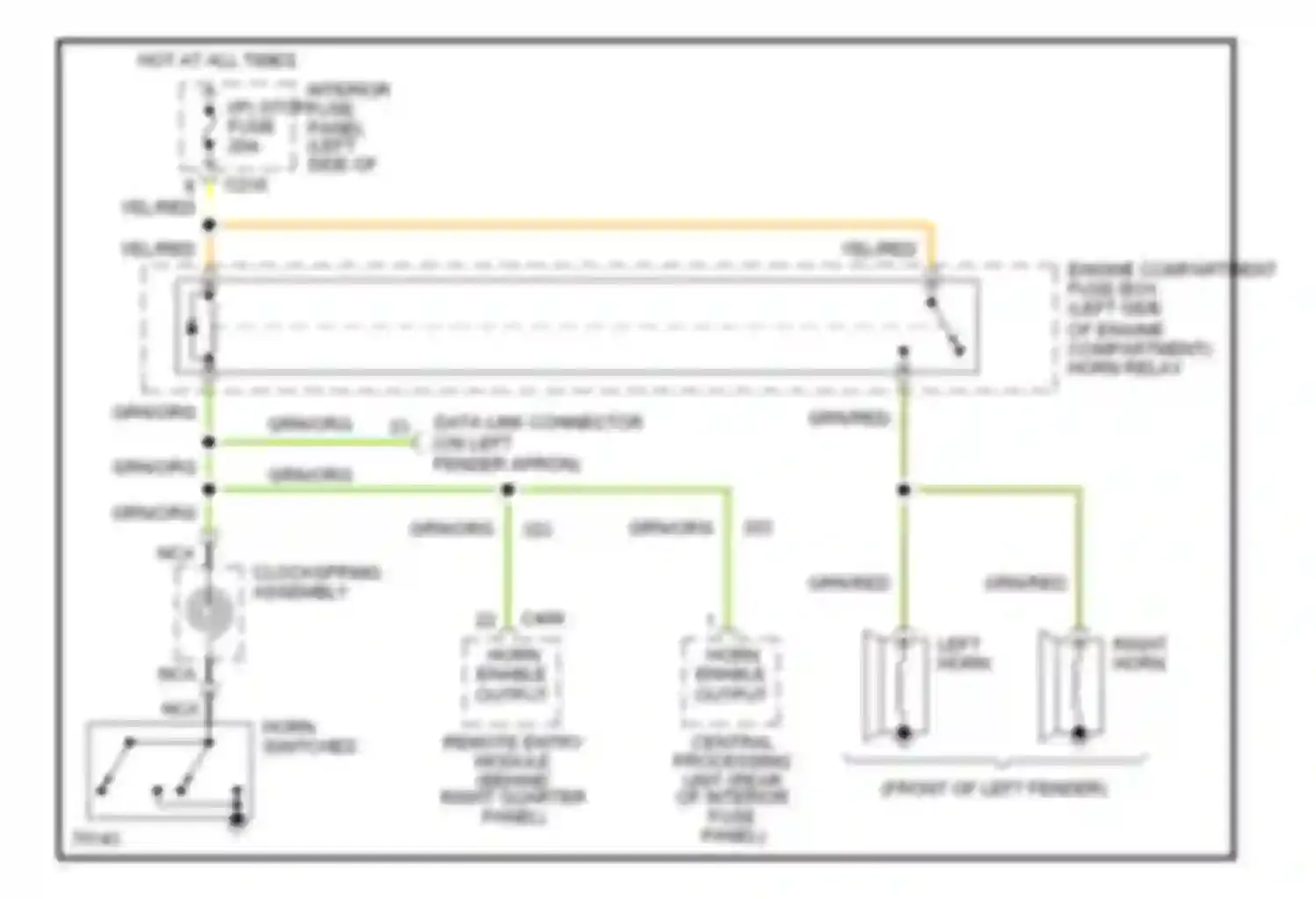 Wiring diagram yel/red for Ford Probe II (1992-1997) (7 of 12)