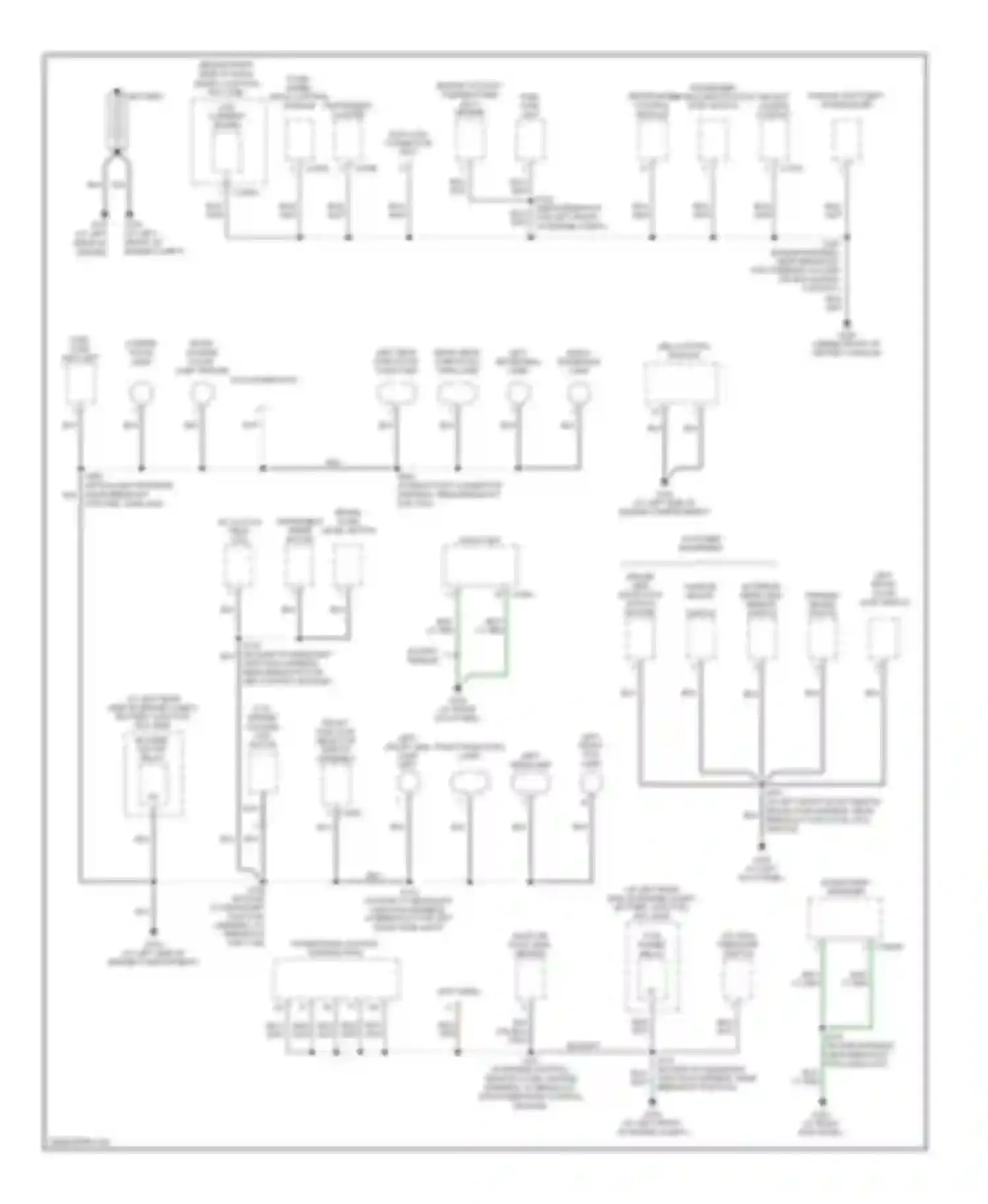 Wiring diagram (in dash to headlight junction harness, at breakout for Ford Ranger I (1998-2006)