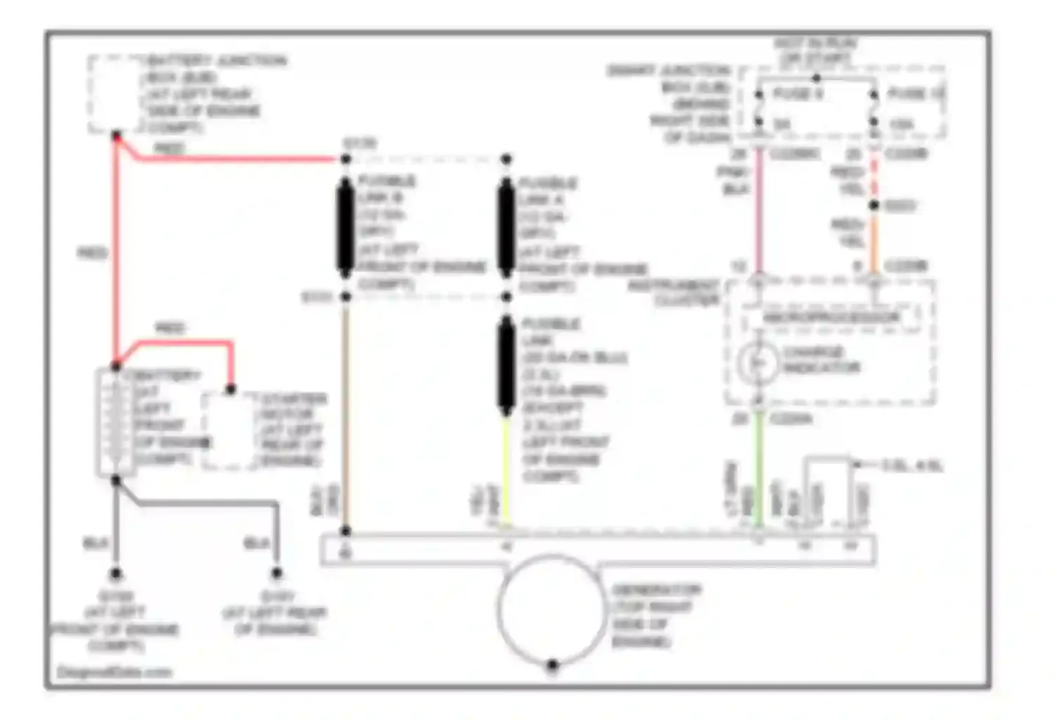 Wiring diagram fuse 9 for Ford Ranger I (1998-2006) (1 of 5)