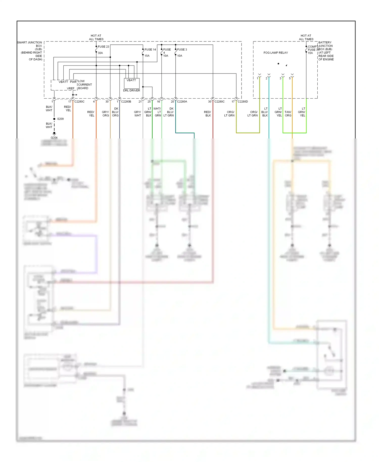 Ford Ranger I (1998-2006) microprocessor wiring diagram  (2 of 15)