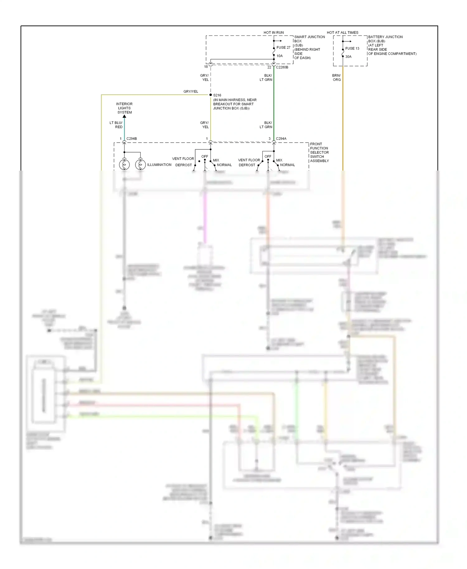 Ford Ranger I (1998-2006) microprocessor wiring diagram  (3 of 15)