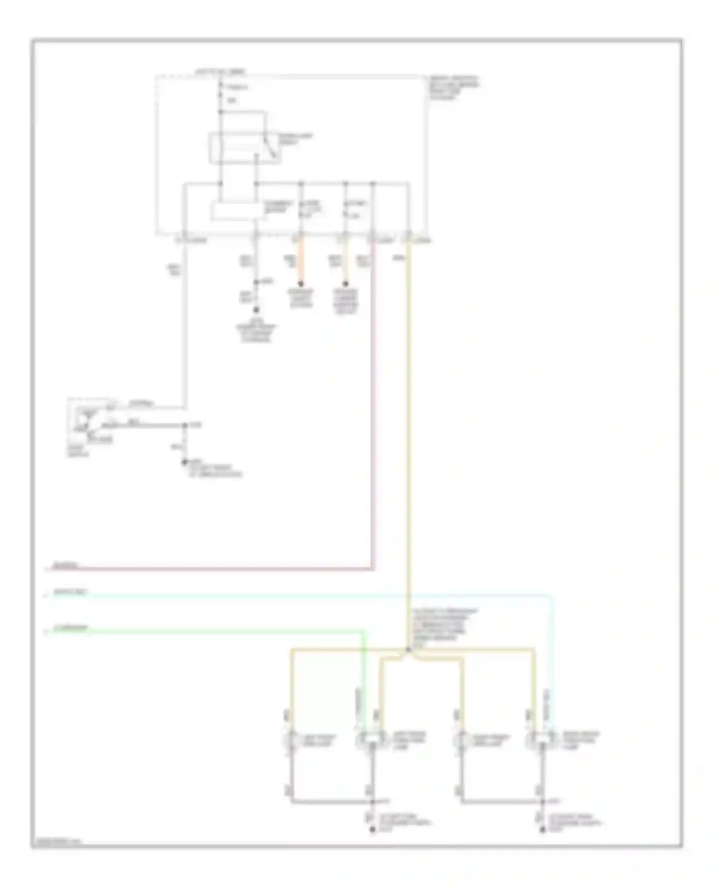 Wiring diagram park lamp relay for Ford Ranger I (1998-2006) (1 of 6)