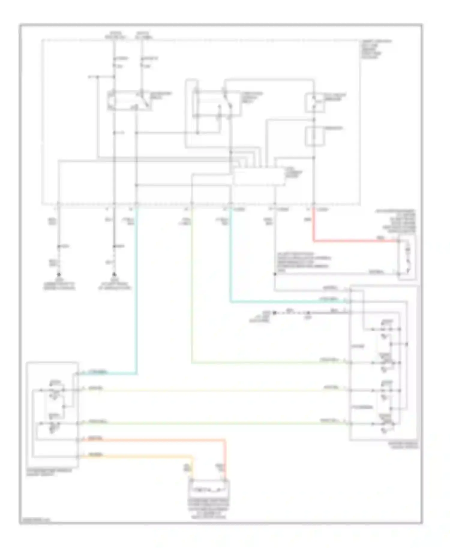 Wiring diagram window motor for Ford Ranger I (1998-2006) (2 of 2)
