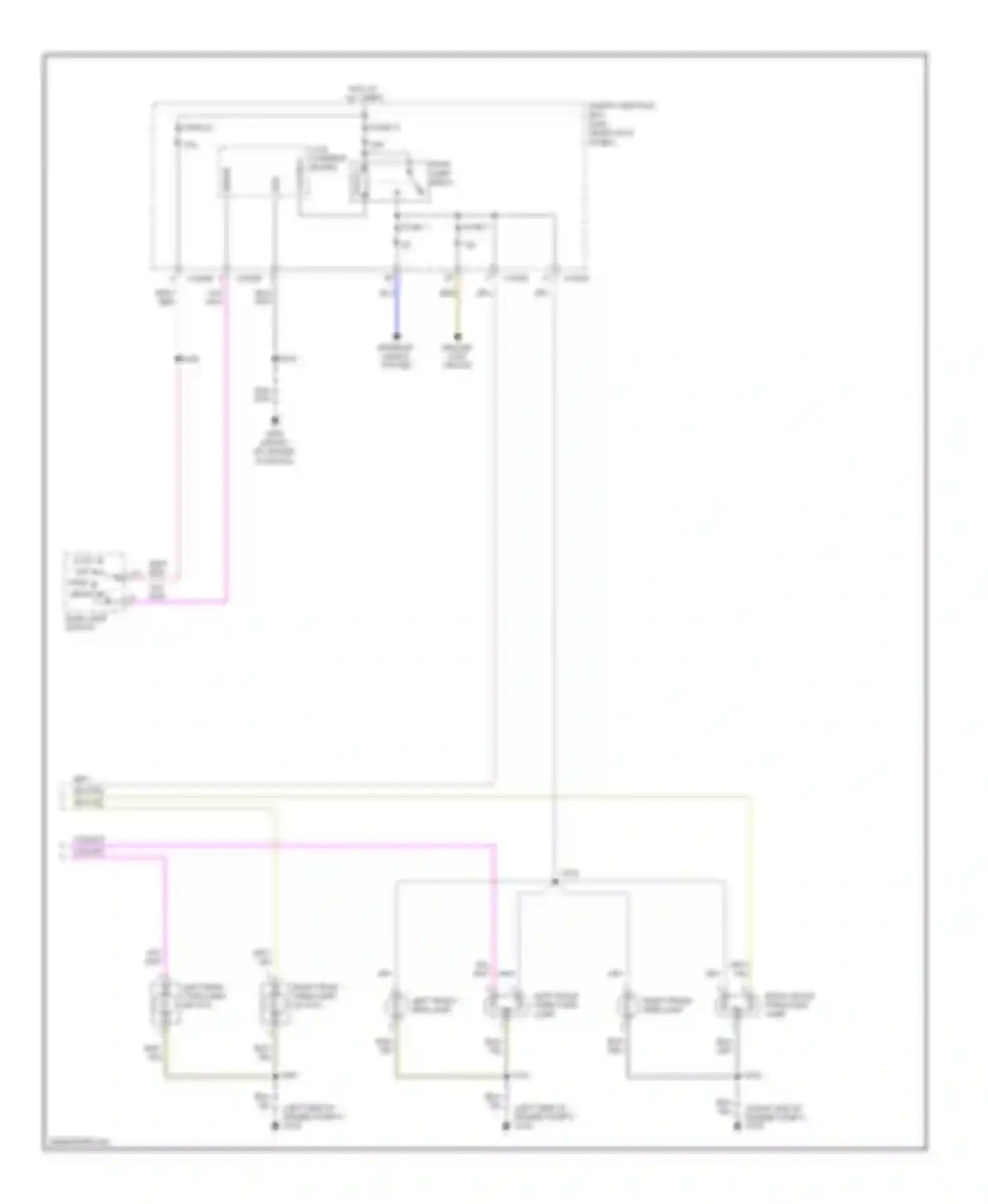 Ranger Ford II facelift (2009-2011): Exterior lamps circuit (2 of 2)