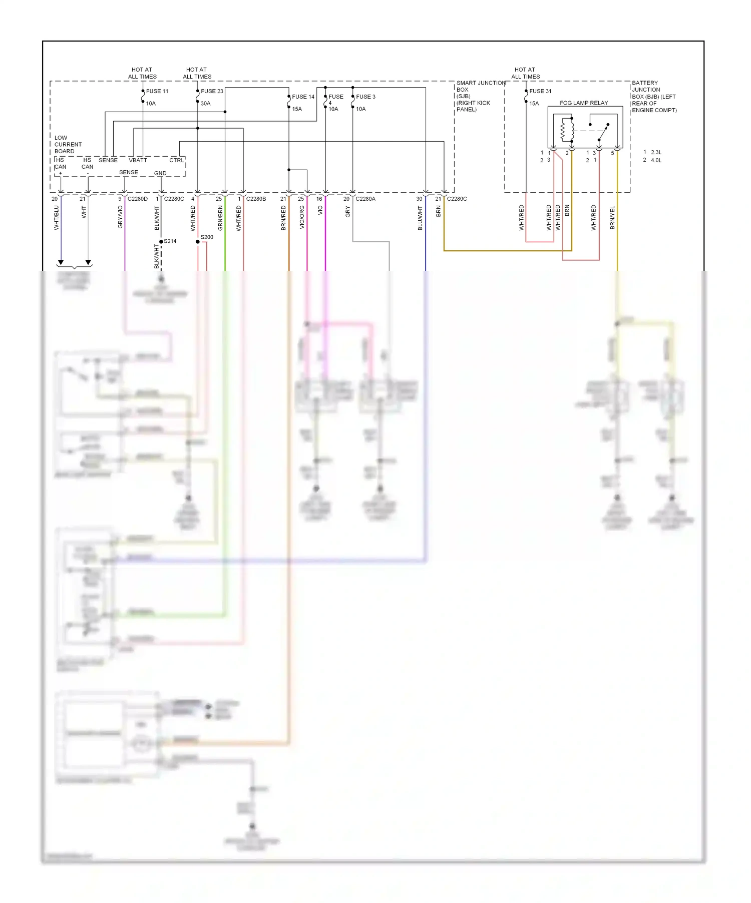 Ford Ranger II facelift (2009-2011) flash to pass wiring diagram  (2 of 2)