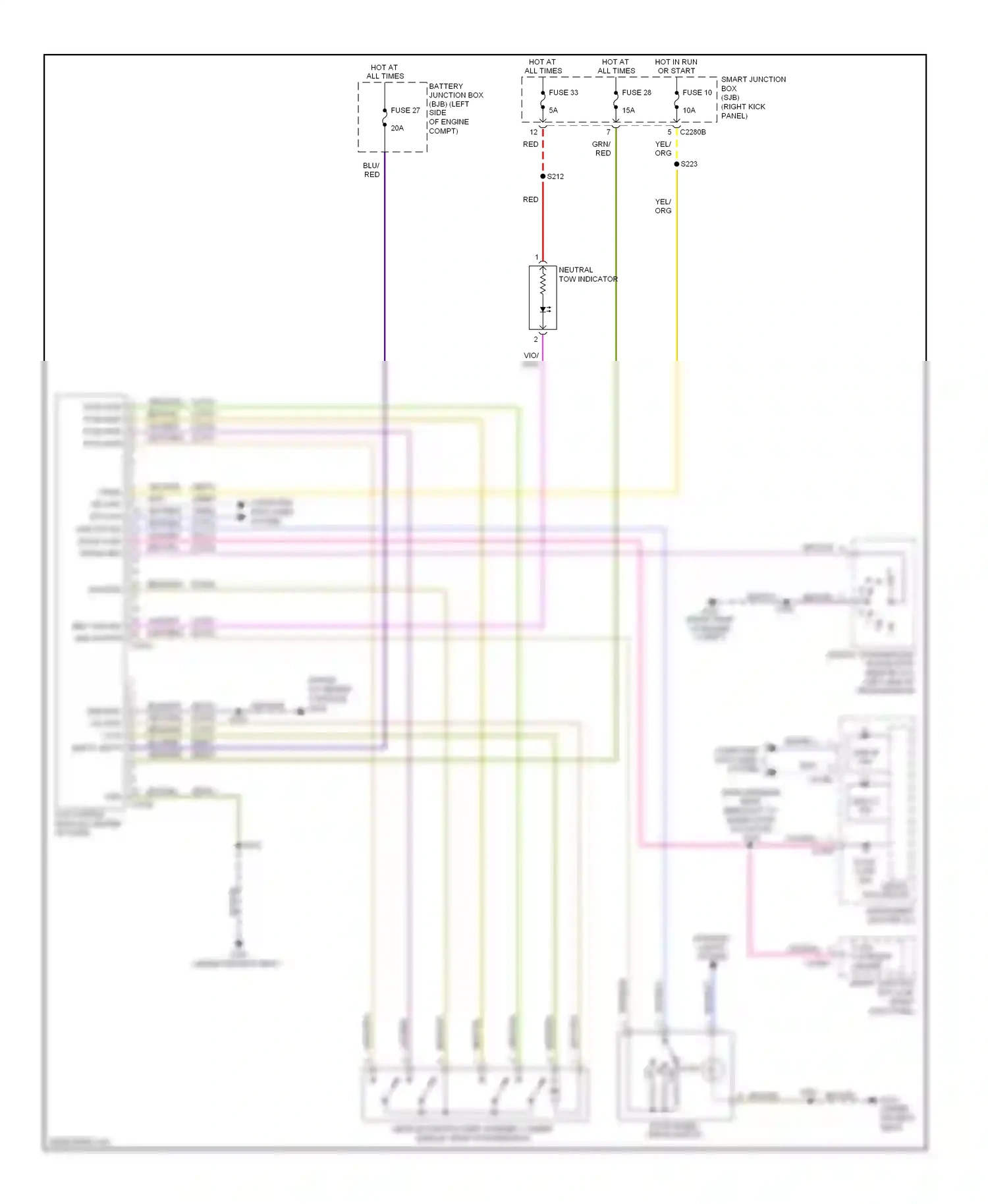 Ford Ranger II facelift (2009-2011) fuse 10 wiring diagram  (1 of 5)