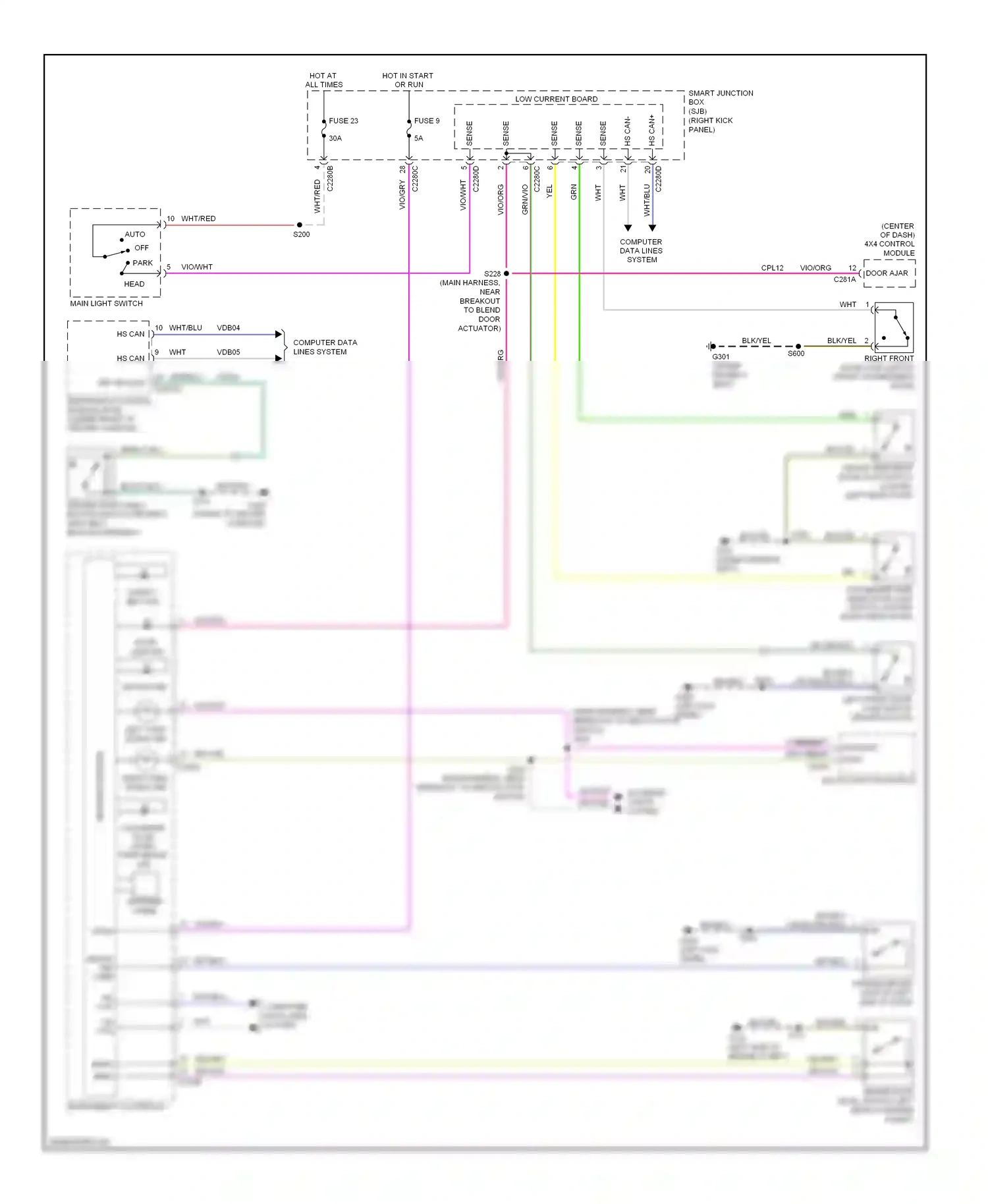 Ford Ranger II facelift (2009-2011) grn/blu wiring diagram  (2 of 10)