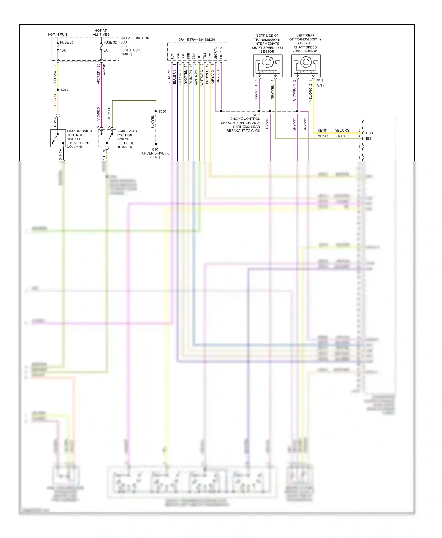 Ford Ranger II facelift (2009-2011) heated oxygen wiring diagram  (1 of 2)