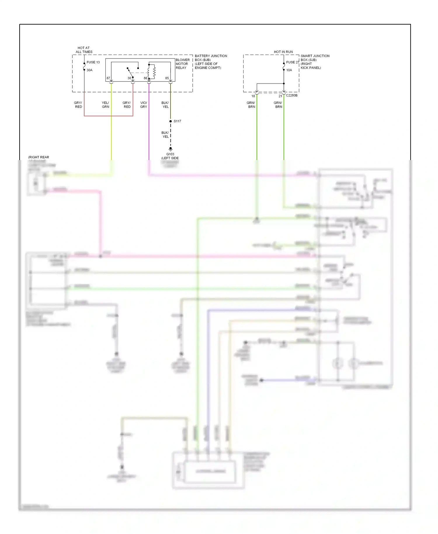 Ford Ranger II facelift (2009-2011) high medium high wiring diagram  (1 of 2)