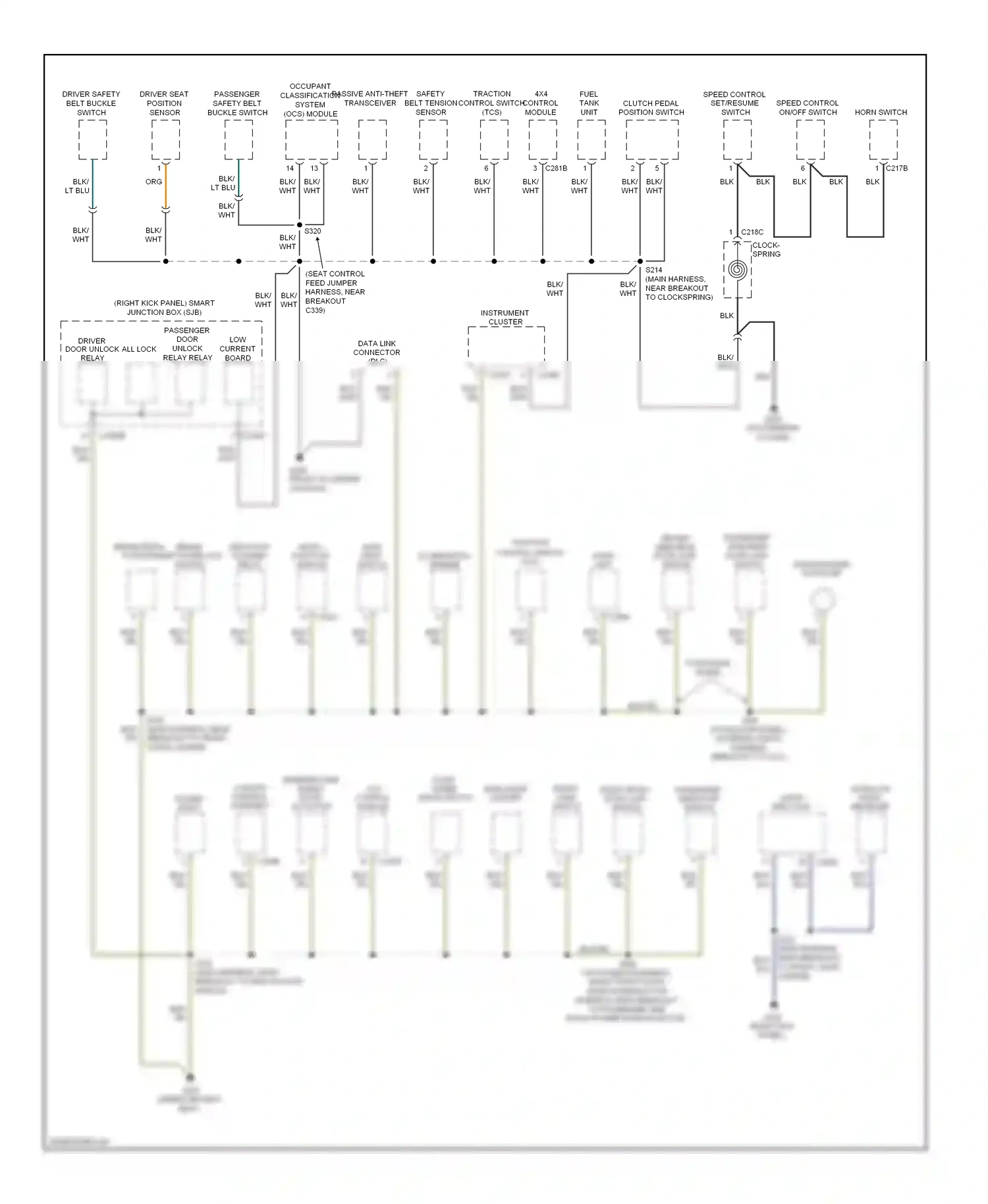 Ford Ranger II facelift (2009-2011) illumination dimmer wiring diagram  (2 of 3)