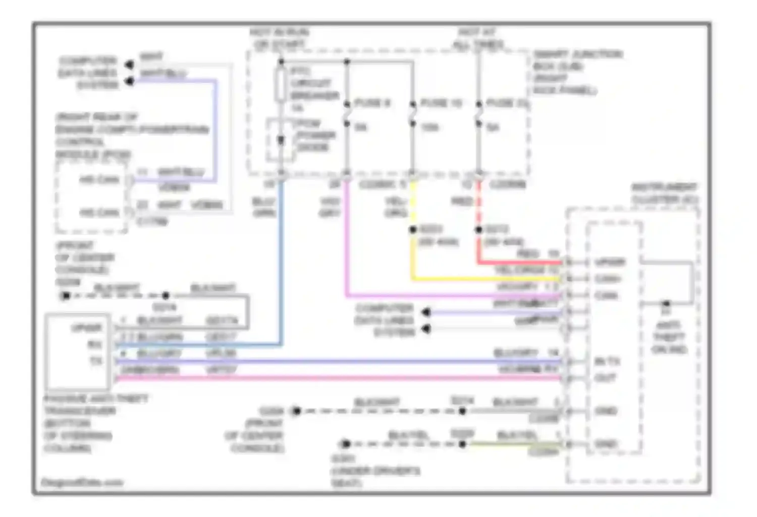 Wiring diagram pcm power diode for Ford Ranger II facelift (2009-2011) (4 of 7)