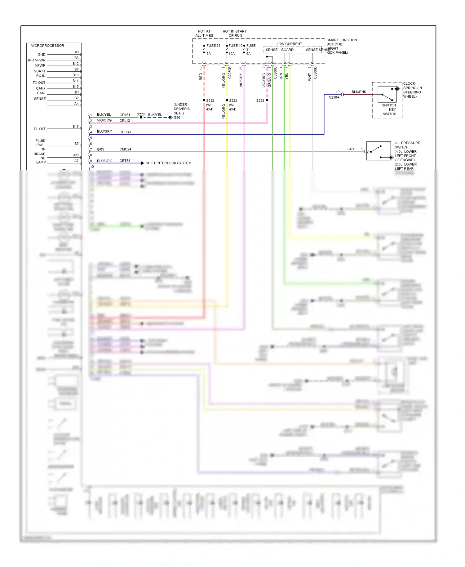 Ford Ranger II facelift (2009-2011) shift interlock system wiring diagram  (1 of 1)