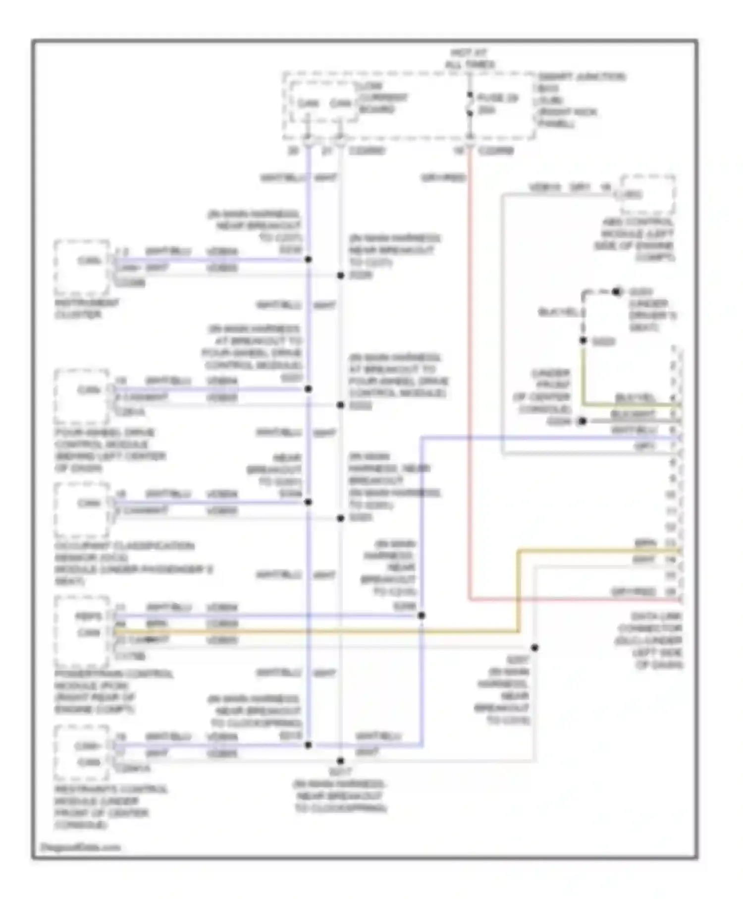 Wiring diagram 18 9 can+ can- for Ford Ranger II (2006-2009) (1 of 1)