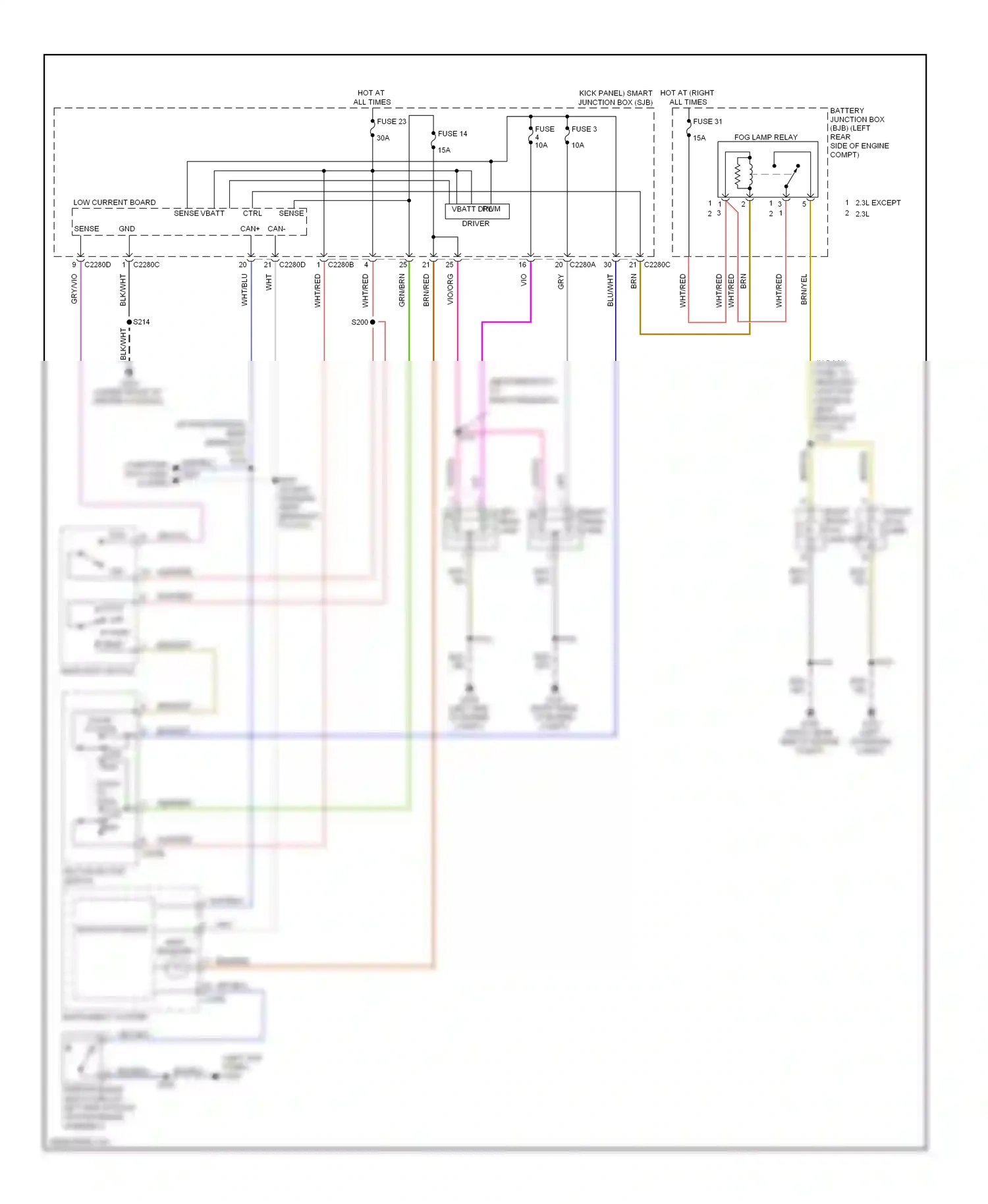 Ford Ranger II (2006-2009) microprocessor wiring diagram  (3 of 6)