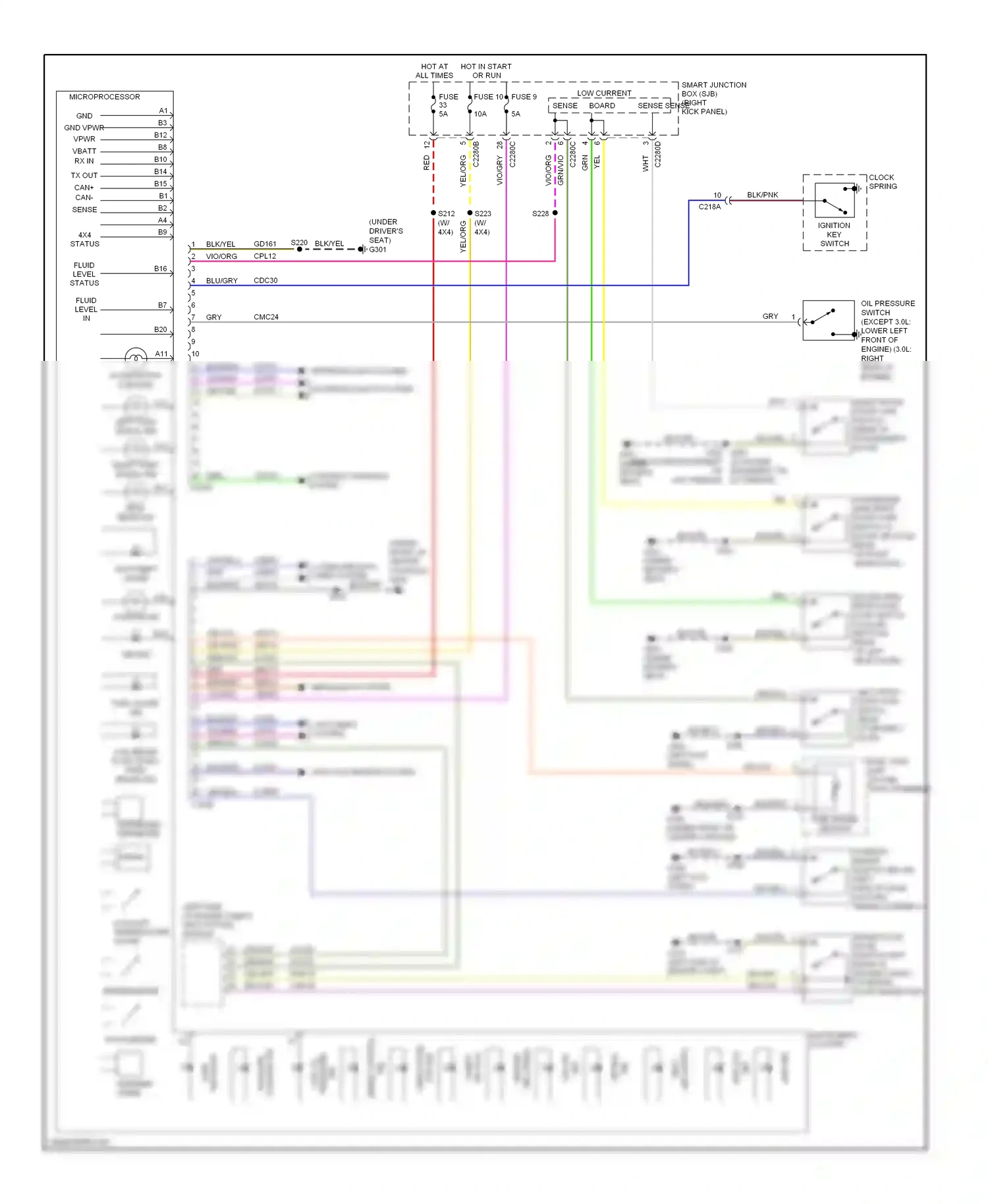 Ford Ranger II (2006-2009) microprocessor wiring diagram  (5 of 6)