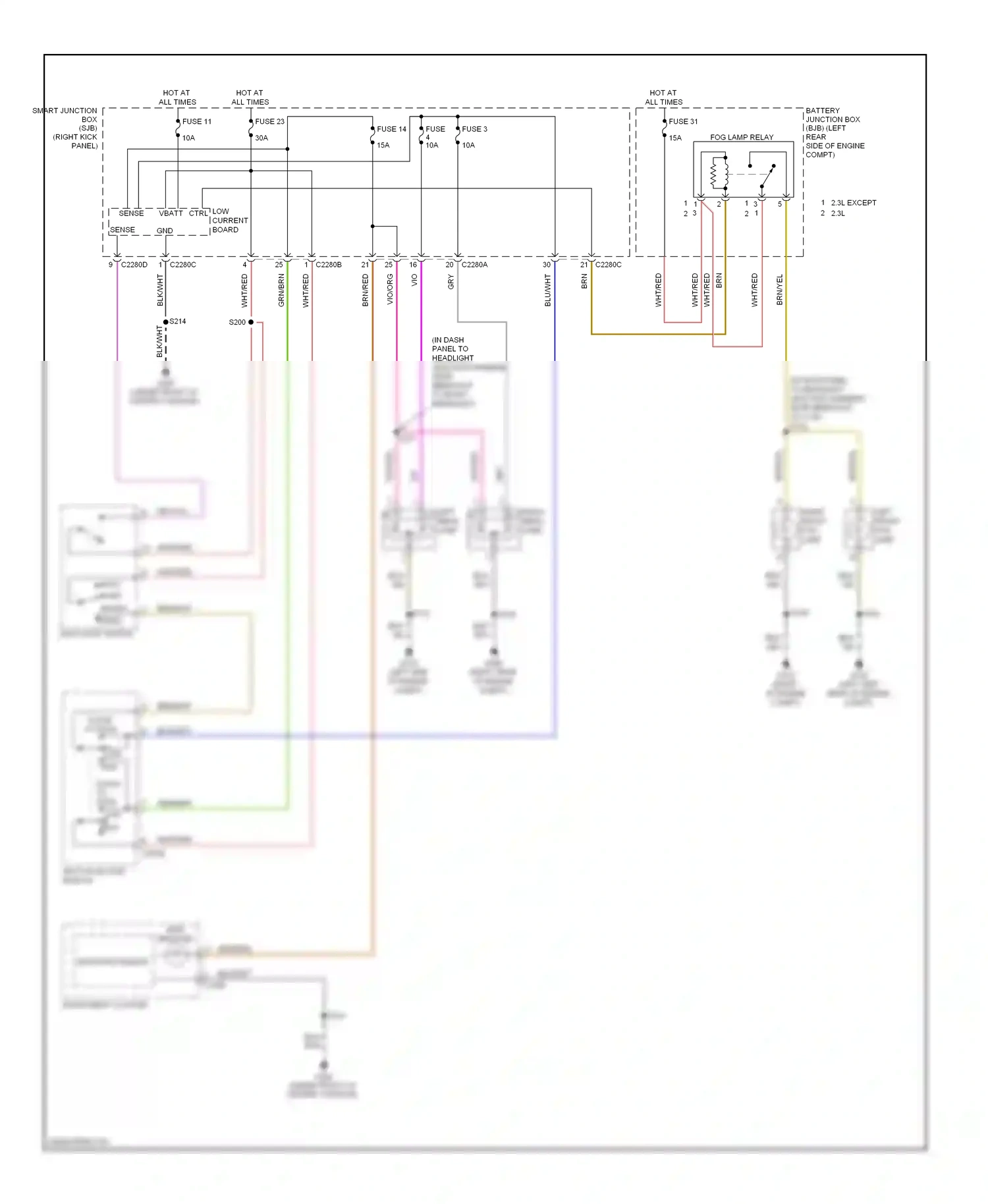 Ford Ranger II (2006-2009) microprocessor wiring diagram  (4 of 6)
