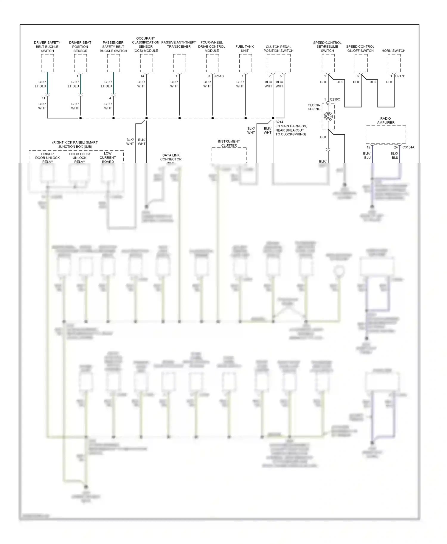 Ford Ranger II (2006-2009) occupant classification sensor (ocs) module wiring diagram  (1 of 2)