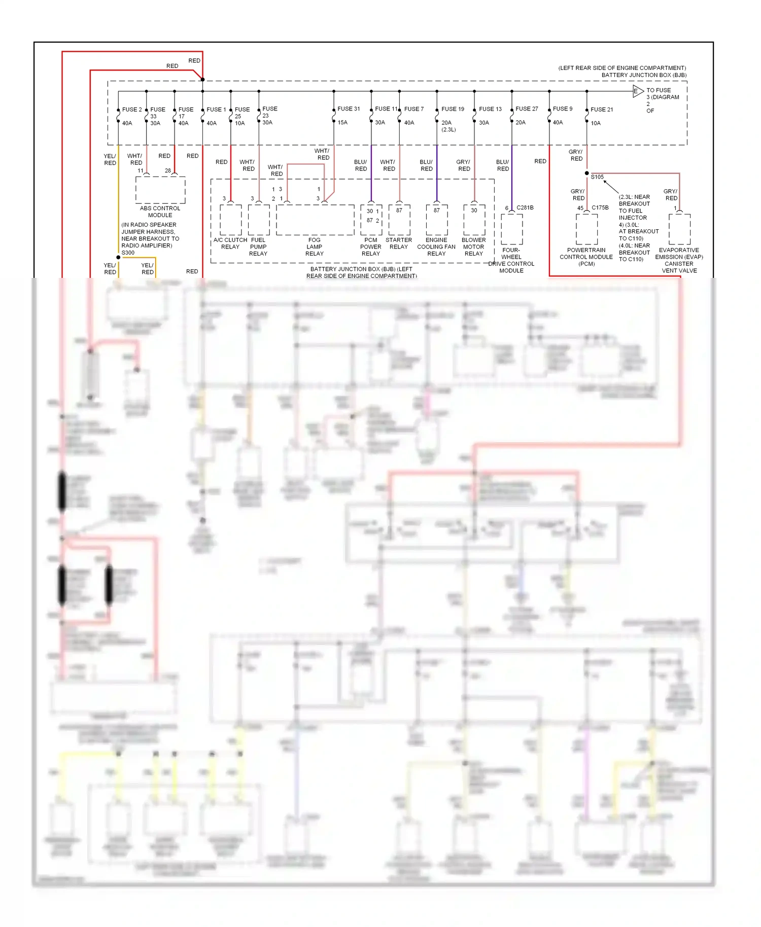 Ford Ranger II (2006-2009) powertrain control module (pcm) wiring diagram  (2 of 2)