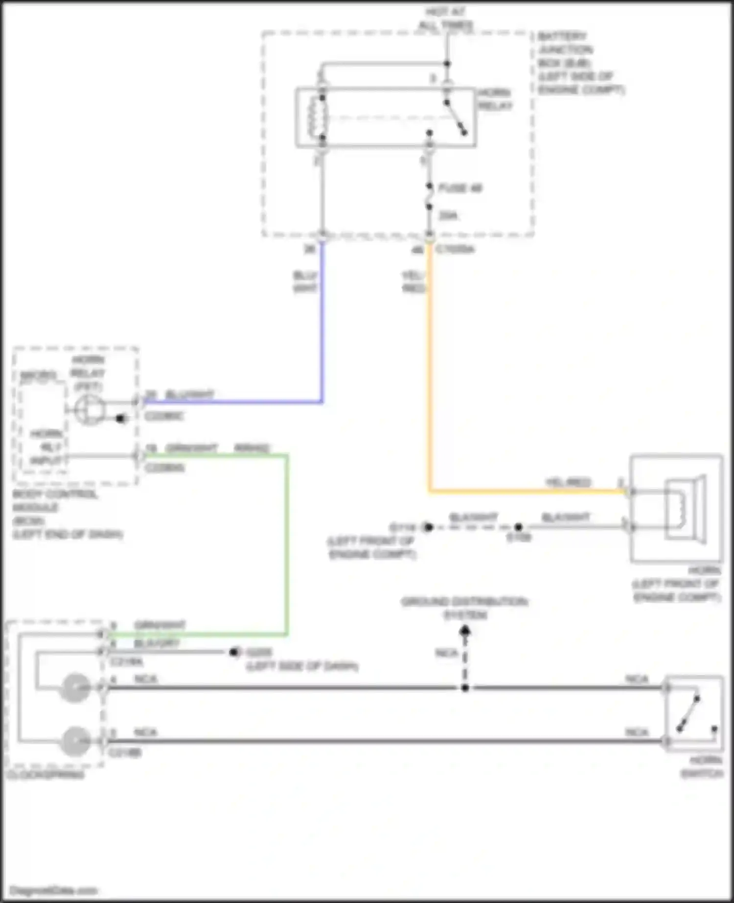 Wiring diagram blu/wht for Ford Ranger T6.2 (2022-2024) (4 of 23)