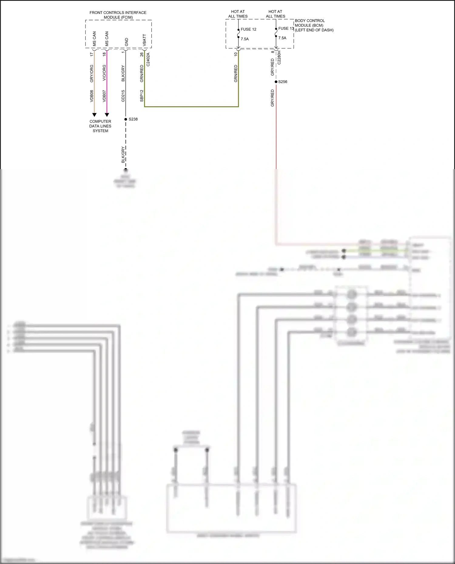 Wiring diagram computer data lines system for Ford Ranger T6.2 (2022-2024) (25 of 74)