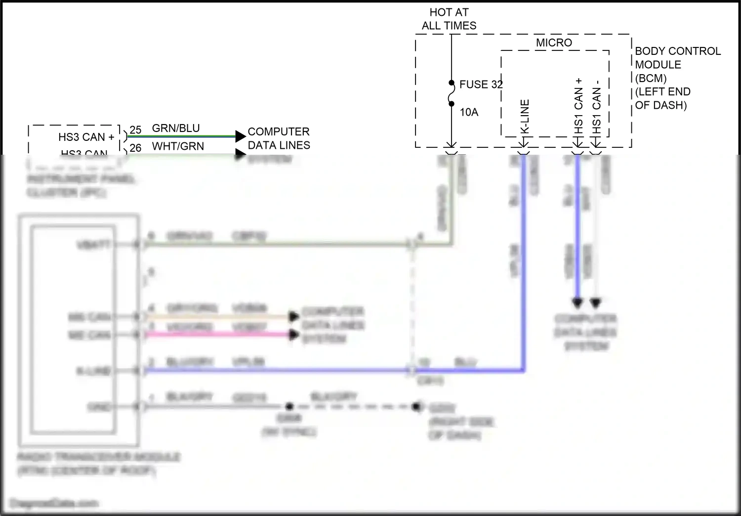 Wiring diagram computer data lines system for Ford Ranger T6.2 (2022-2024) (9 of 74)