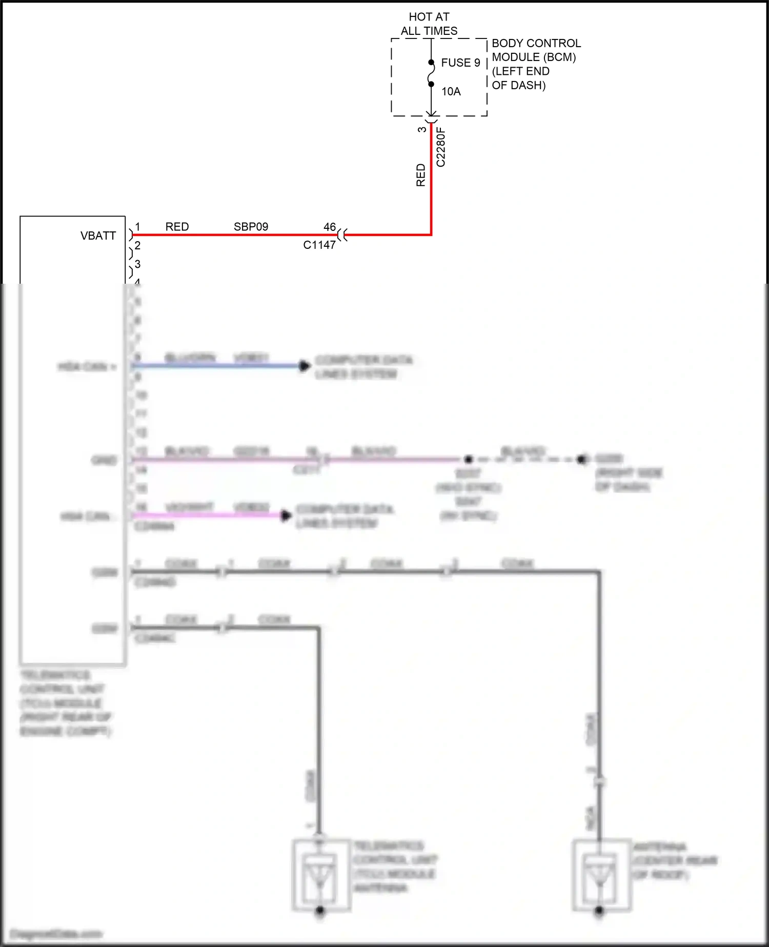 Wiring diagram computer data lines system for Ford Ranger T6.2 (2022-2024) (30 of 74)