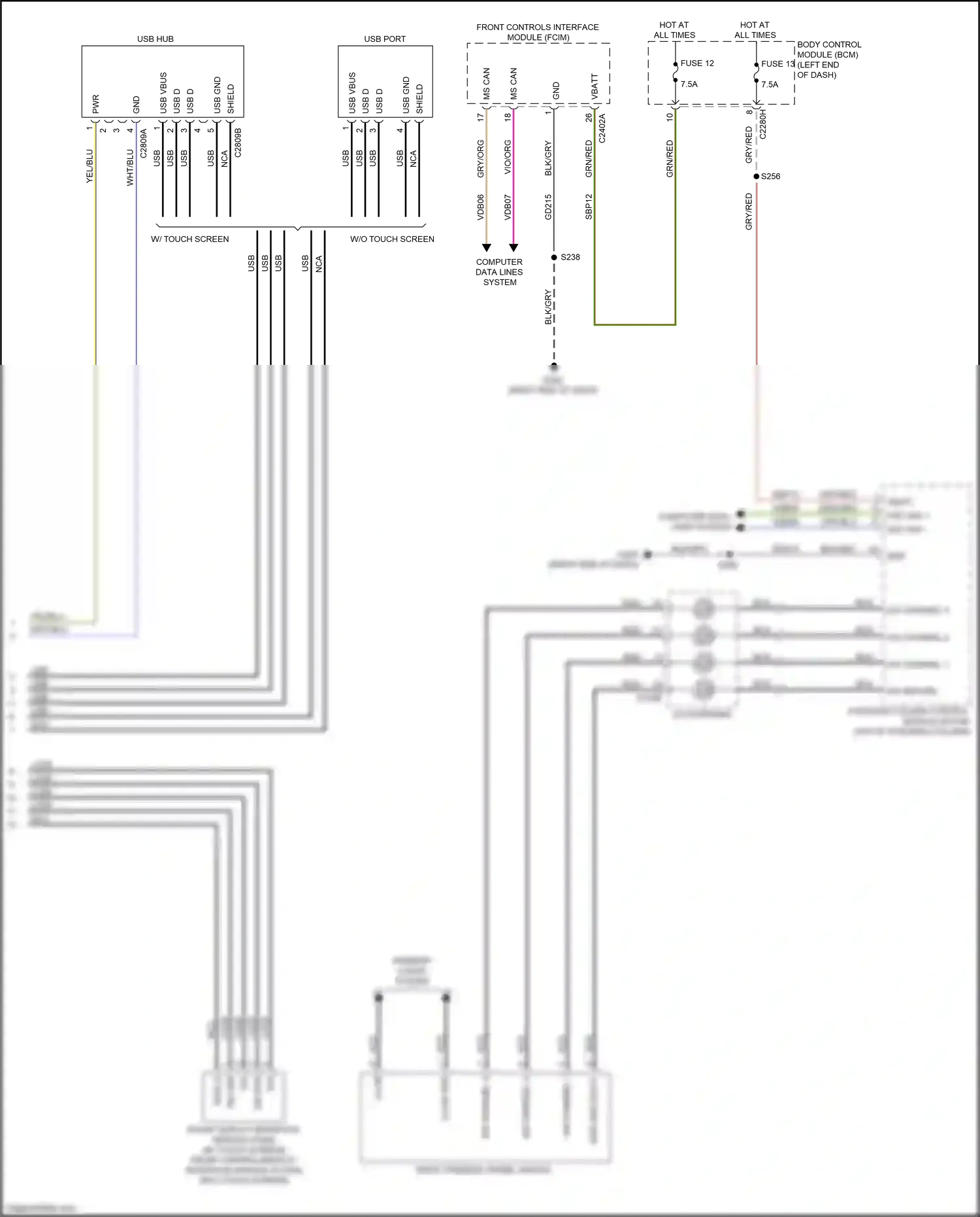 Wiring diagram computer data lines system for Ford Ranger T6.2 (2022-2024) (28 of 74)
