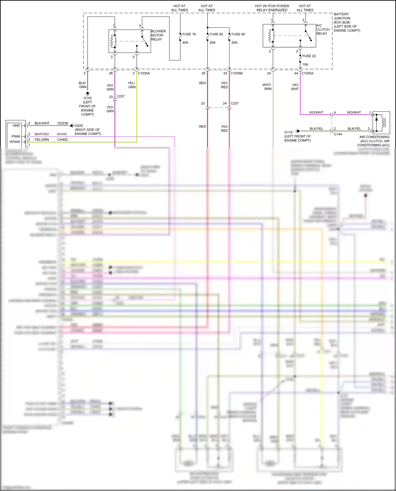 Wiring diagram defogger system for Ford Ranger T6.2 (2022-2024) (3 of 4)