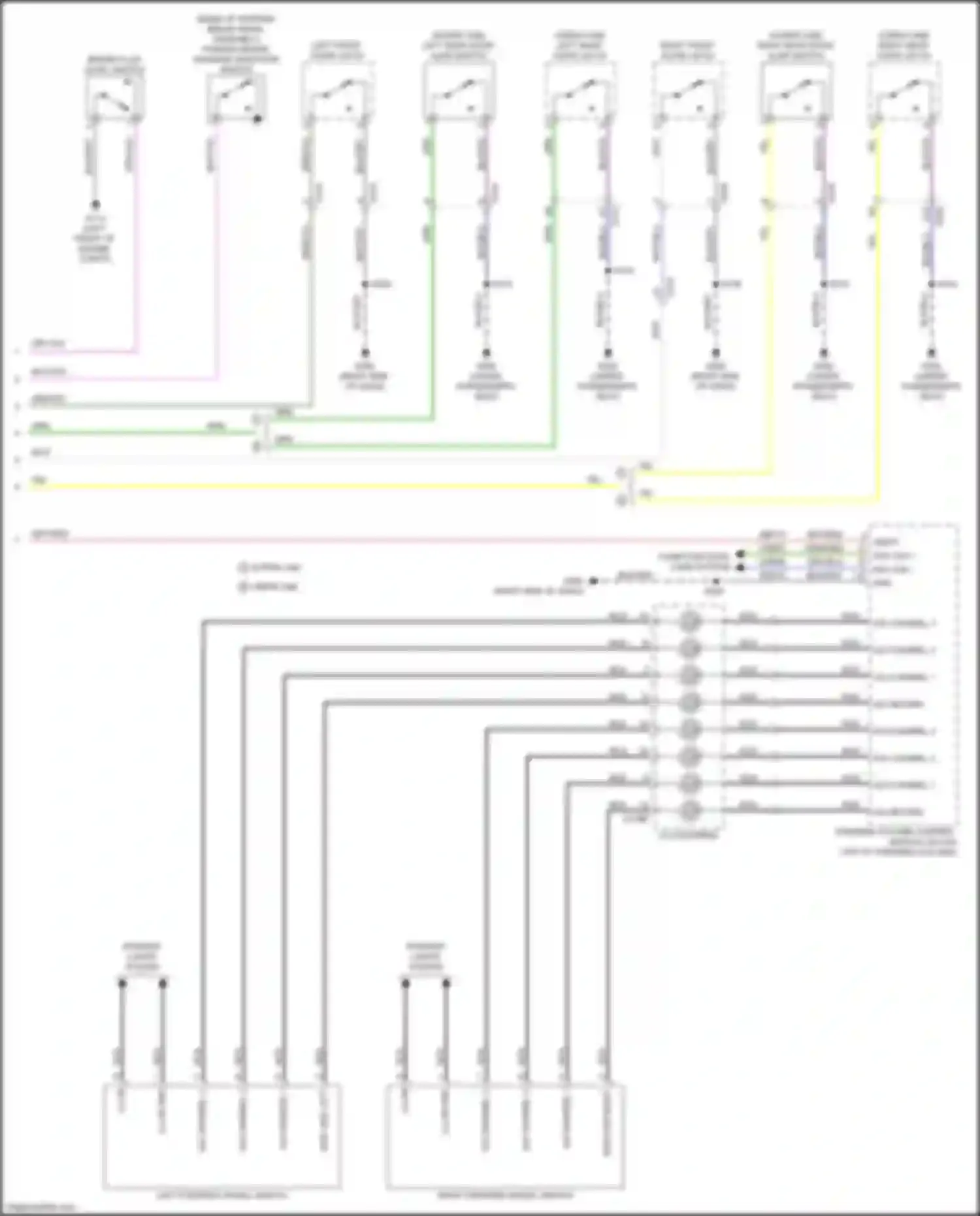 Wiring diagram left front door latch for Ford Ranger T6.2 (2022-2024) (5 of 6)