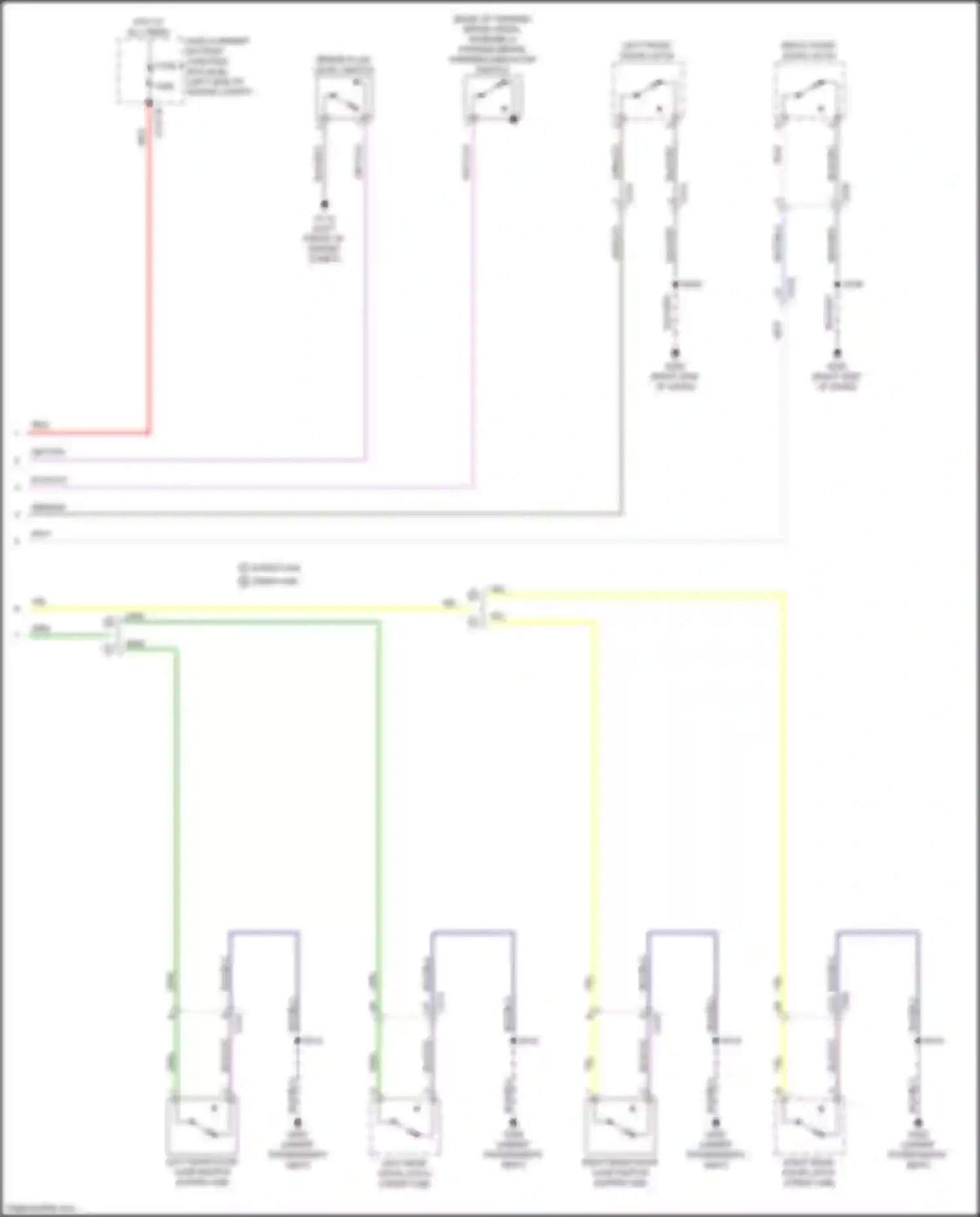 Wiring diagram left rear door latch for Ford Ranger T6.2 (2022-2024) (1 of 4)