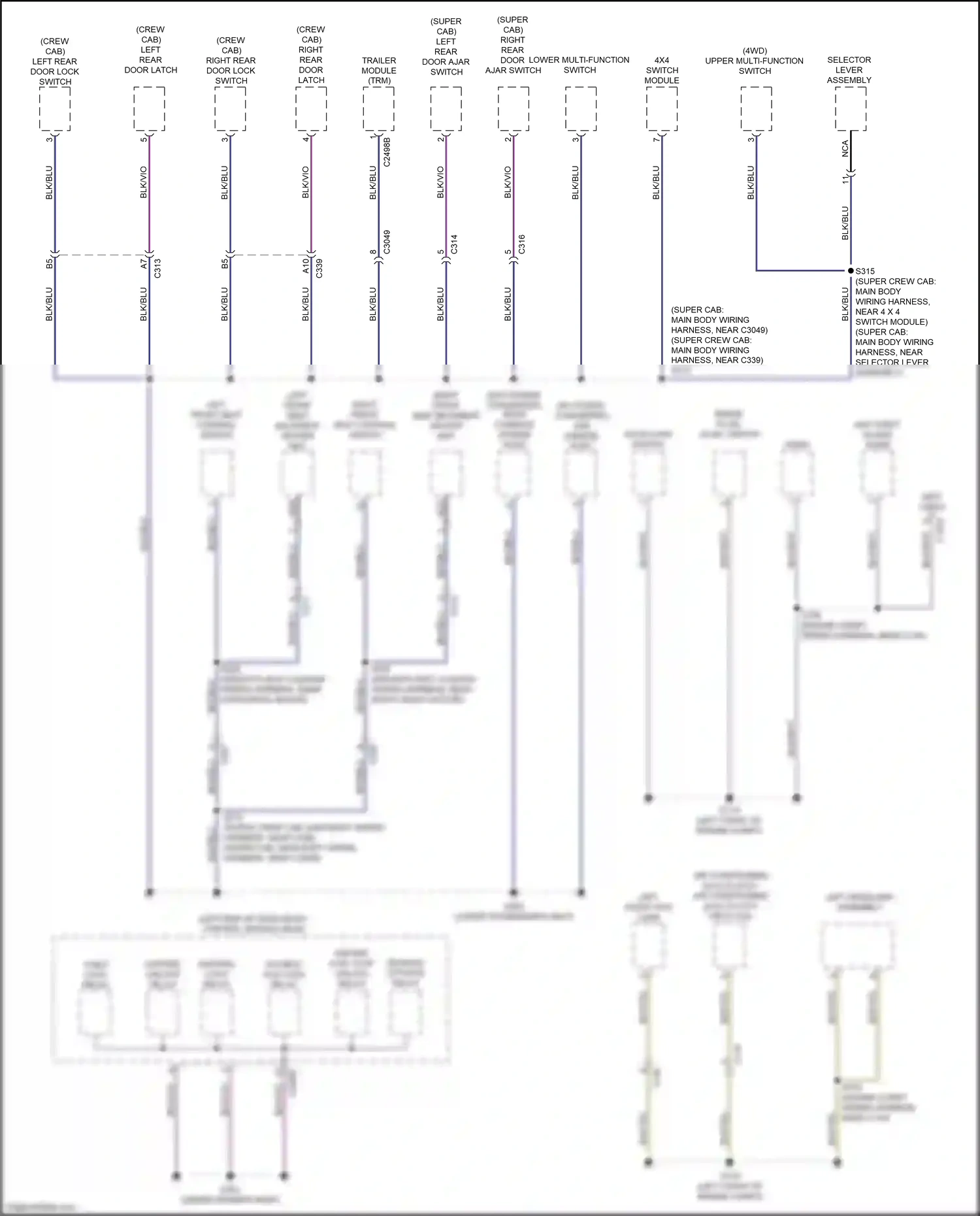 Wiring diagram lower multi-function switch for Ford Ranger T6.2 (2022-2024) (3 of 6)