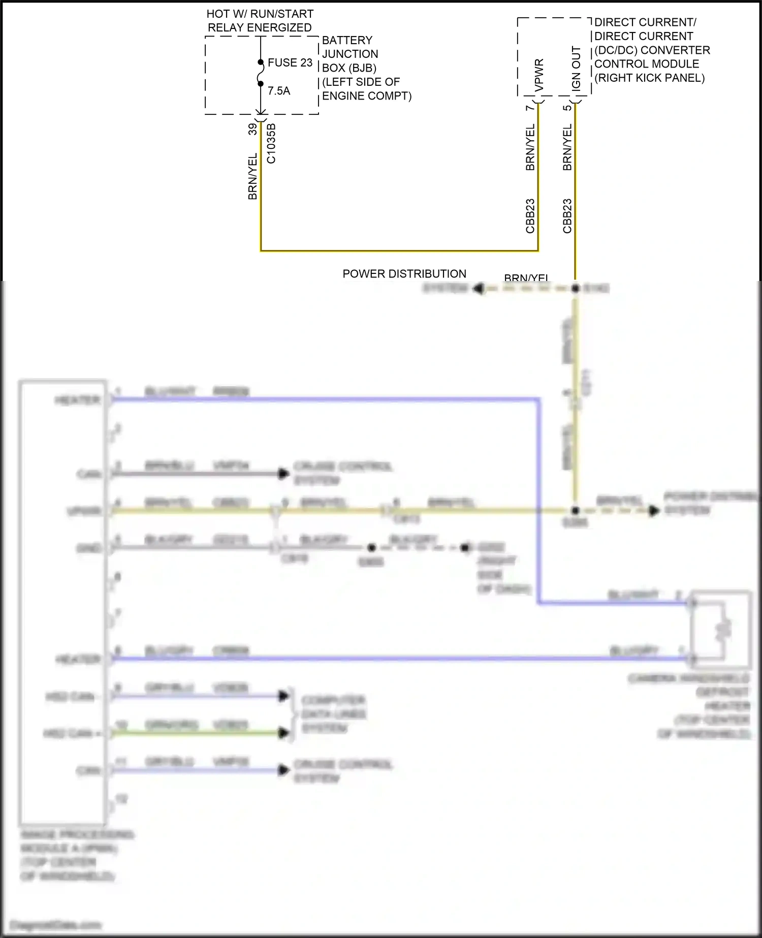 Wiring diagram power distribution system for Ford Ranger T6.2 (2022-2024) (7 of 13)