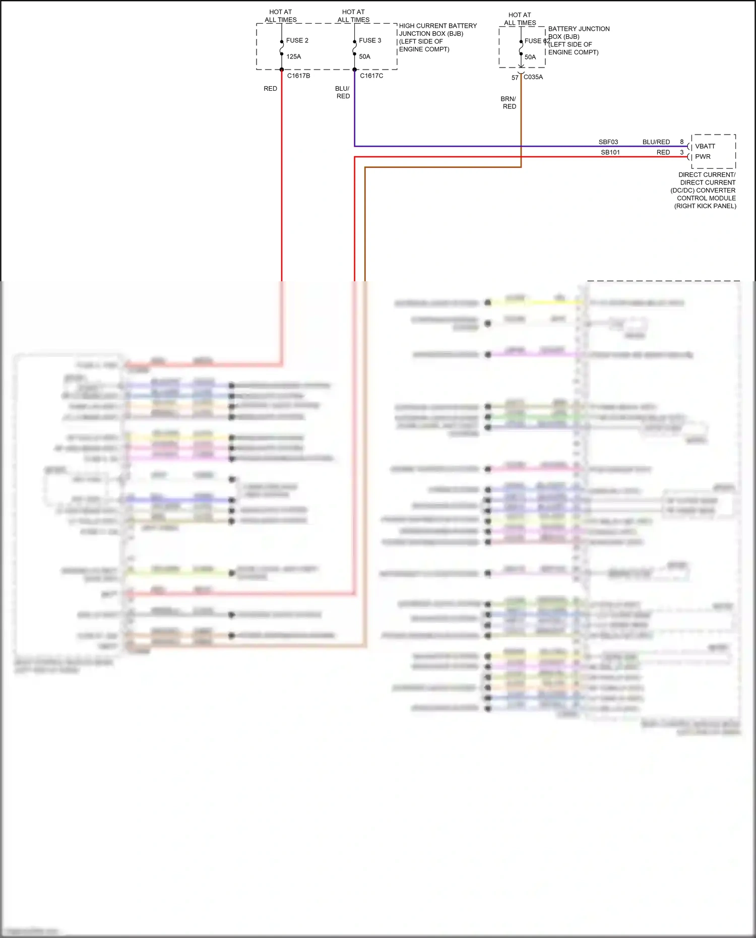 Wiring diagram power distribution system for Ford Ranger T6.2 (2022-2024) (3 of 13)