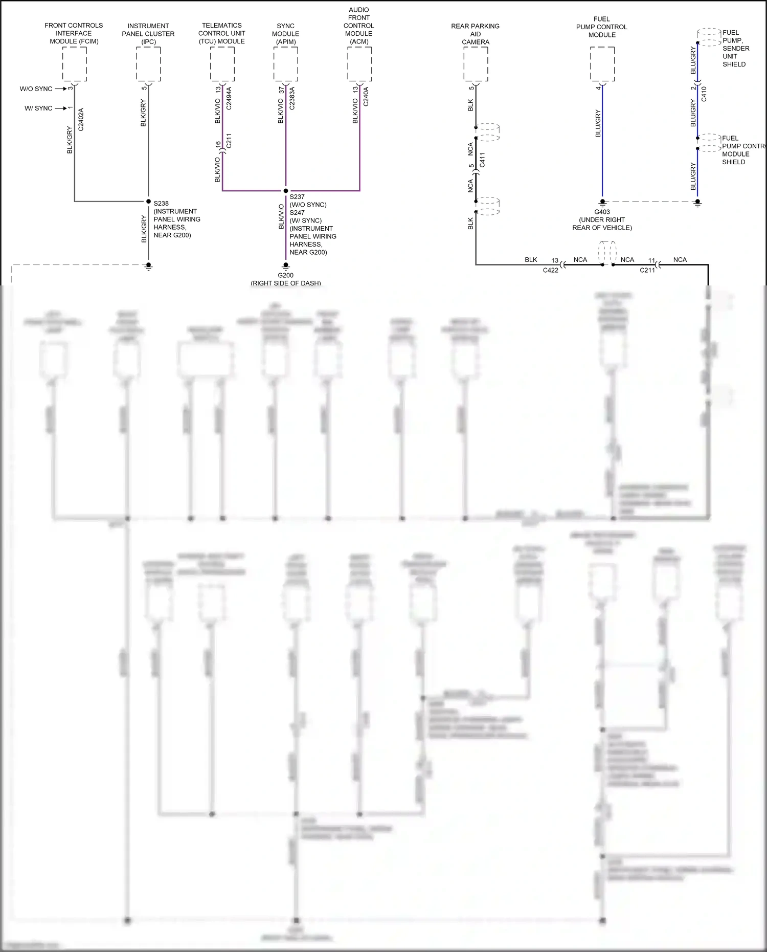 Wiring diagram rain sensor for Ford Ranger T6.2 (2022-2024) (1 of 3)